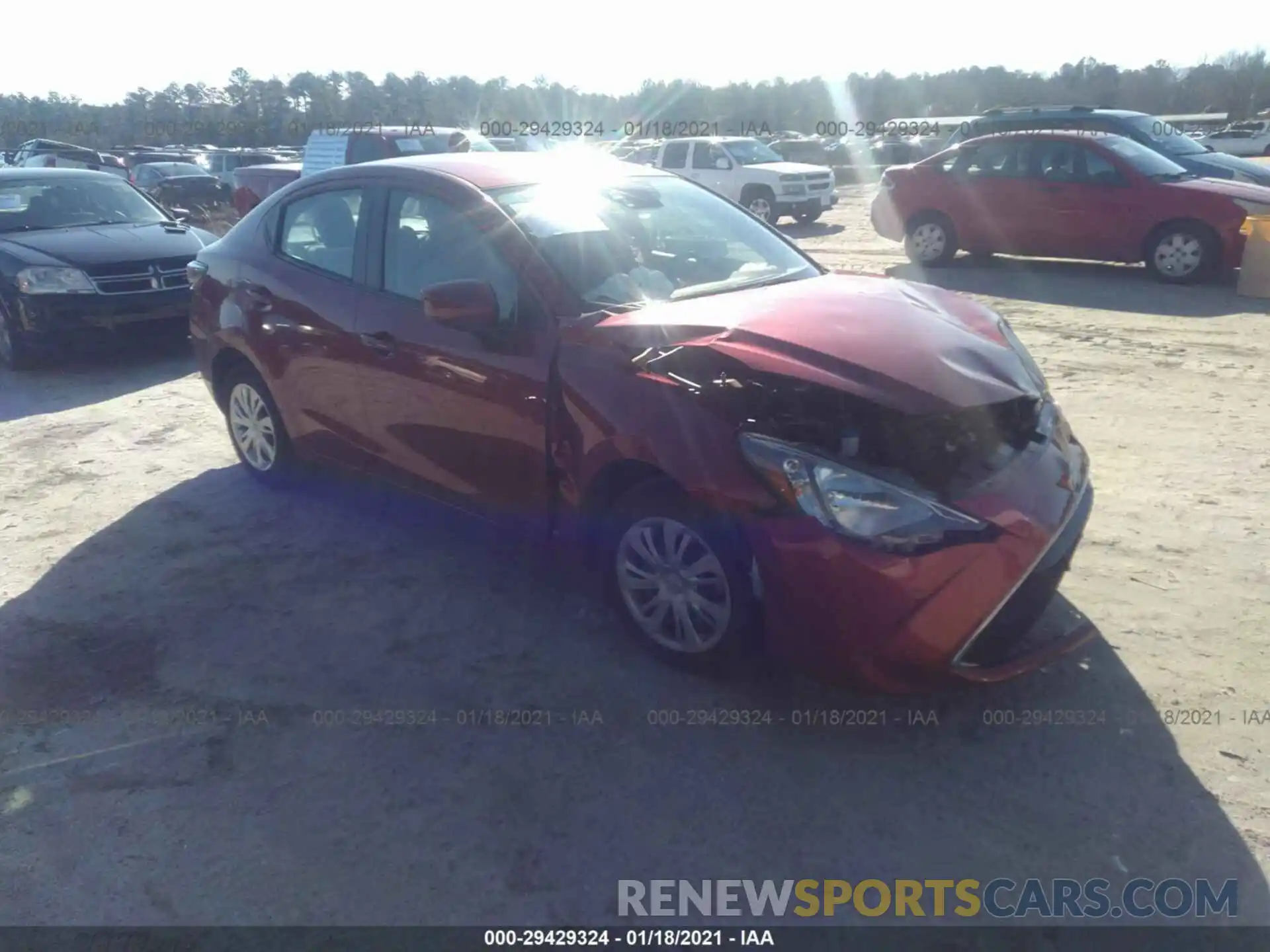 1 Photograph of a damaged car 3MYDLBYV3KY528582 TOYOTA YARIS SEDAN 2019