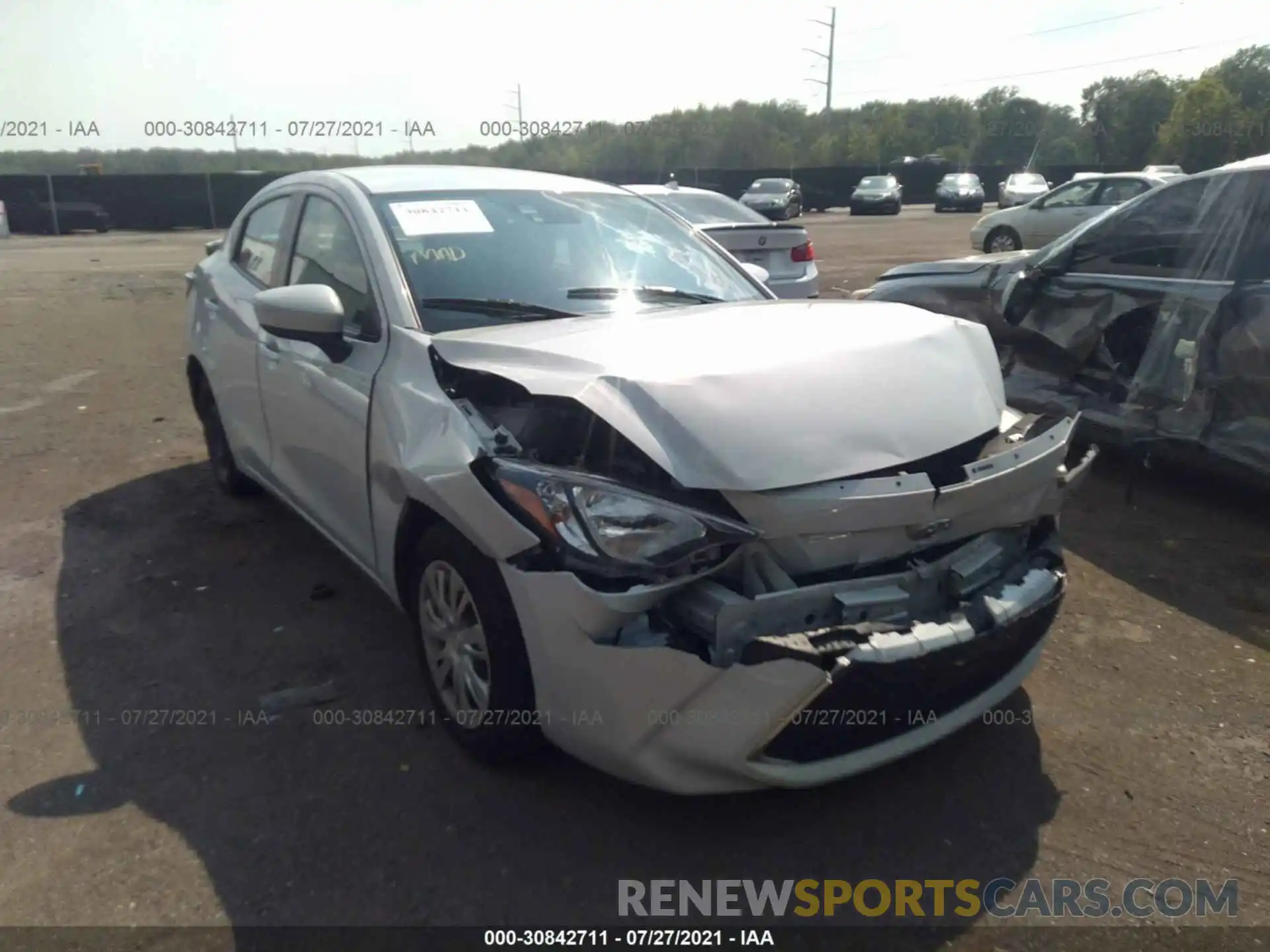 1 Photograph of a damaged car 3MYDLBYV4KY515968 TOYOTA YARIS SEDAN 2019