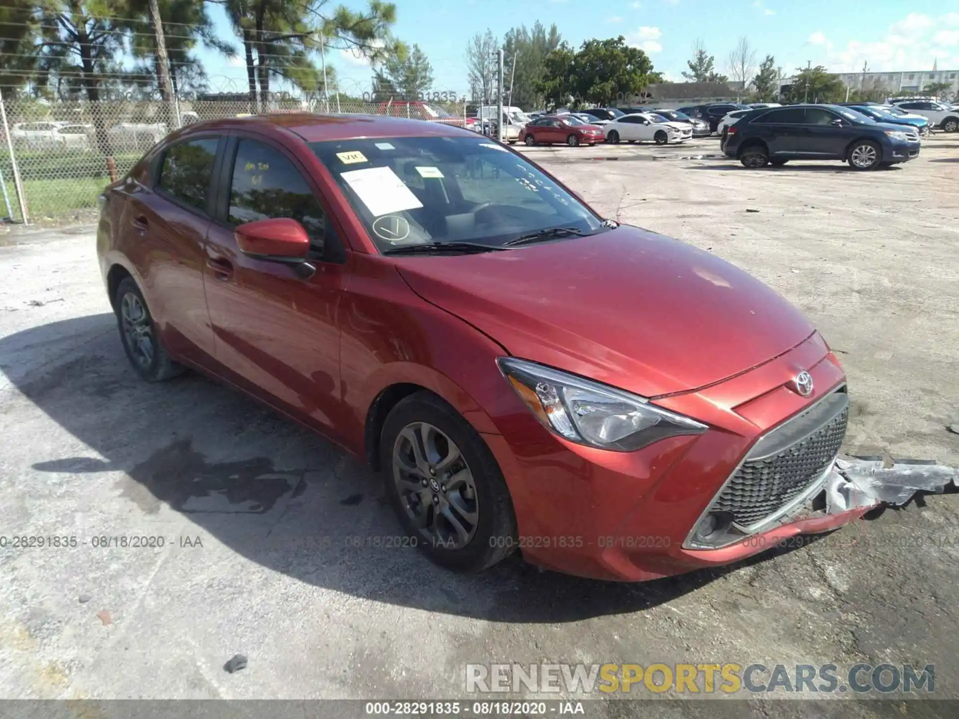 1 Photograph of a damaged car 3MYDLBYV4KY517266 TOYOTA YARIS SEDAN 2019