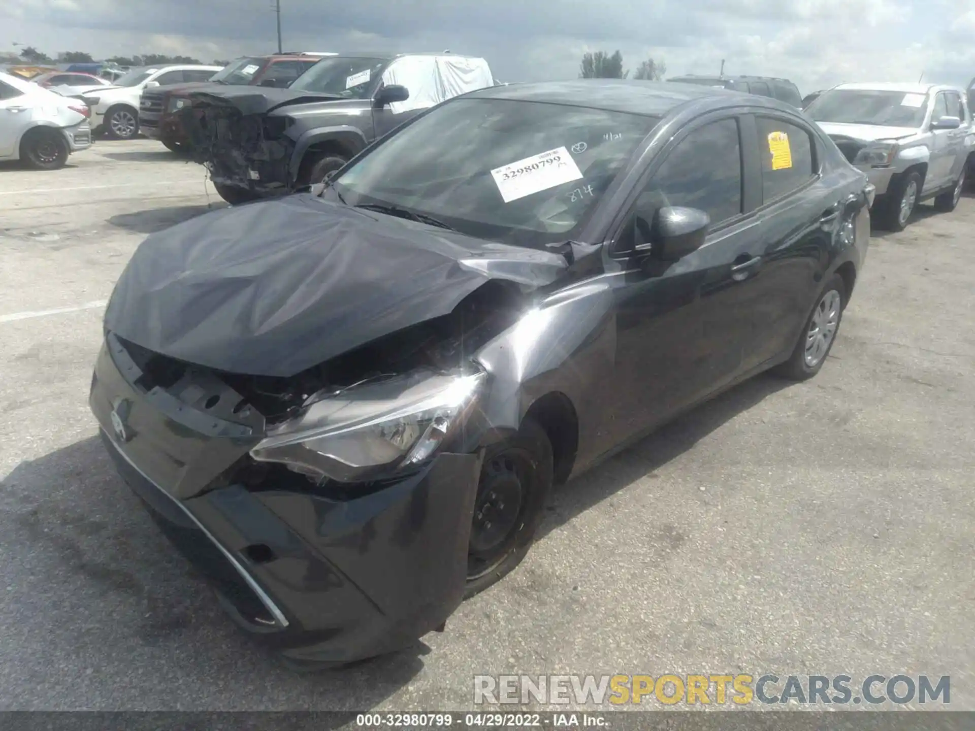 2 Photograph of a damaged car 3MYDLBYV4KY519874 TOYOTA YARIS SEDAN 2019