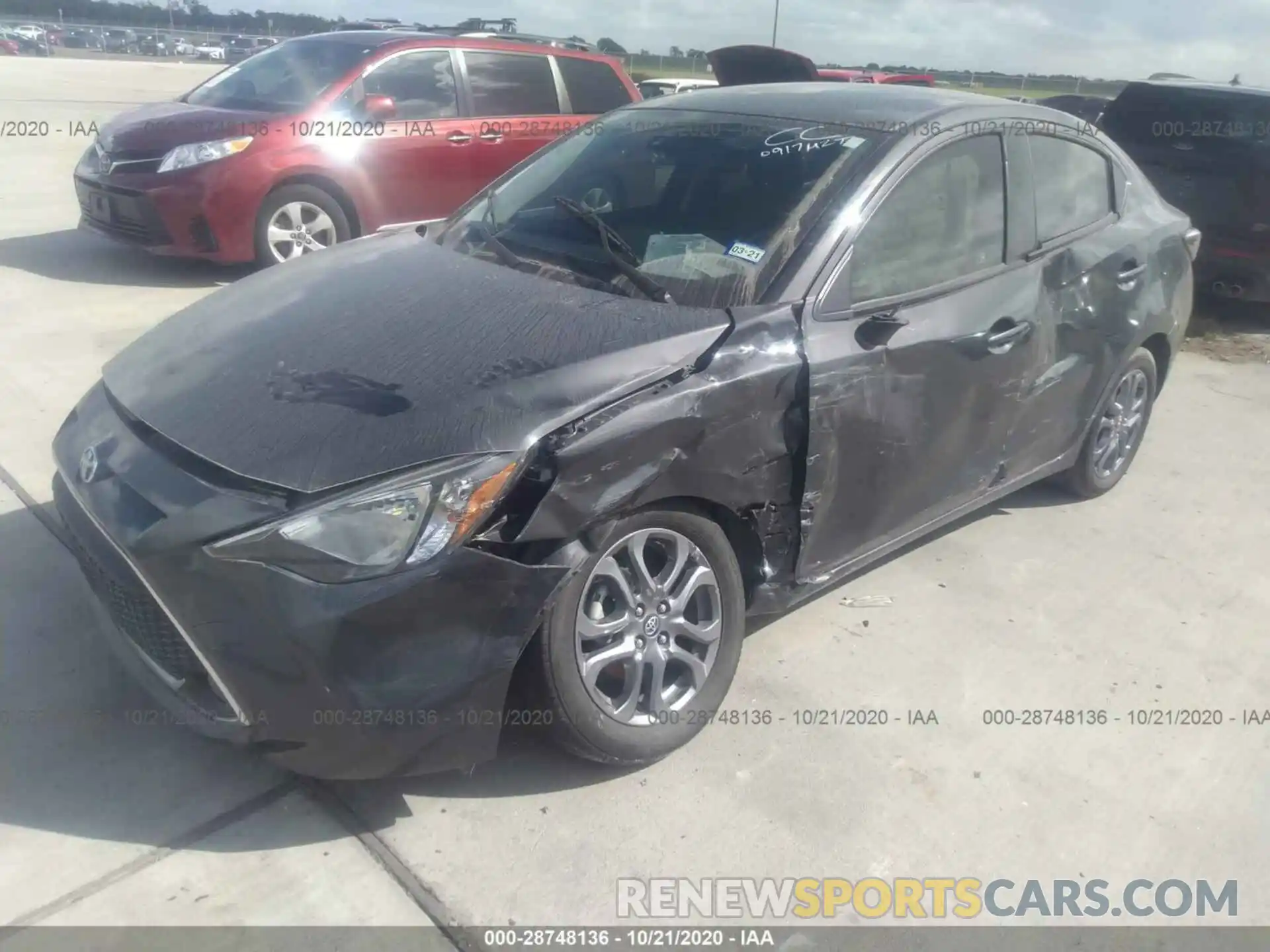 2 Photograph of a damaged car 3MYDLBYV4KY524329 TOYOTA YARIS SEDAN 2019