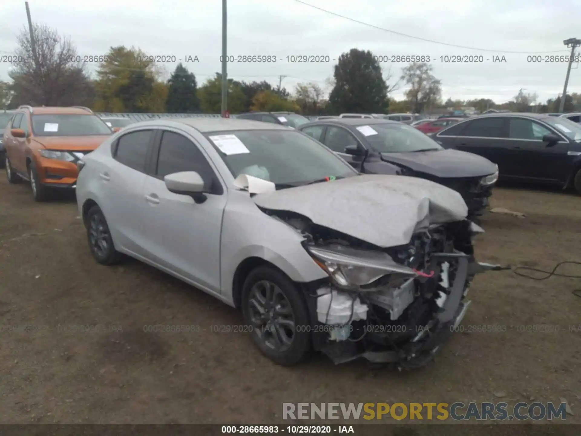 1 Photograph of a damaged car 3MYDLBYV4KY525979 TOYOTA YARIS SEDAN 2019