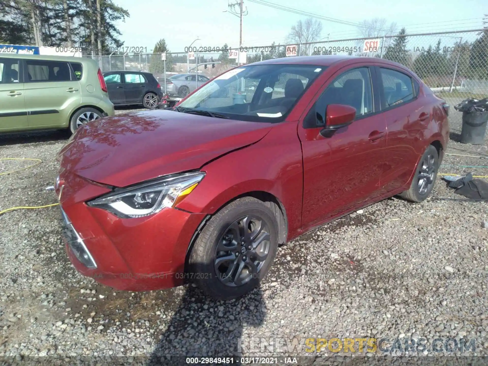 2 Photograph of a damaged car 3MYDLBYV5KY508883 TOYOTA YARIS SEDAN 2019