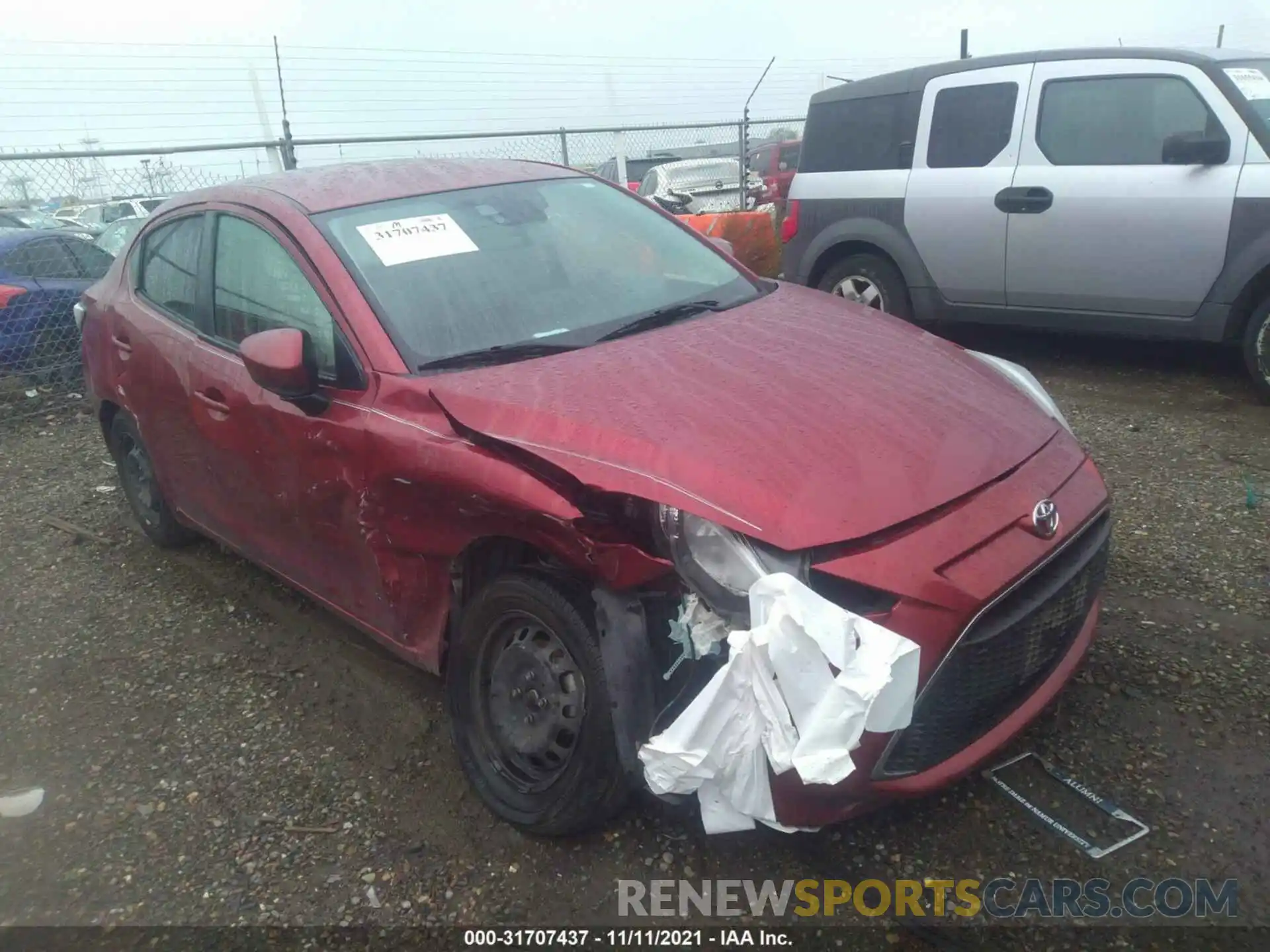 1 Photograph of a damaged car 3MYDLBYV5KY510665 TOYOTA YARIS SEDAN 2019