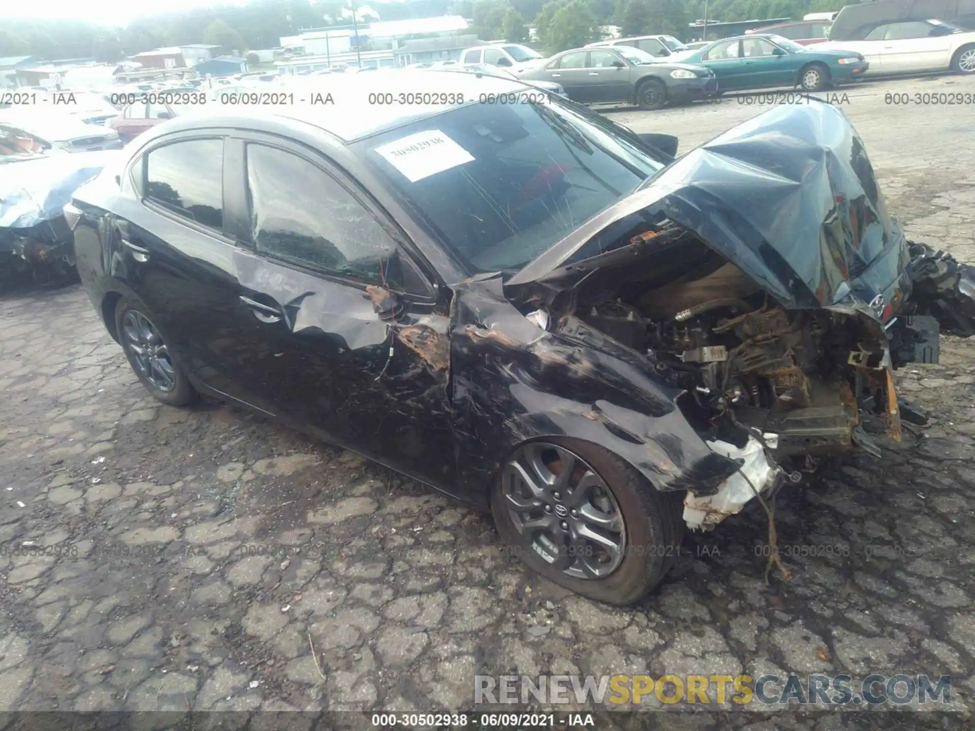 1 Photograph of a damaged car 3MYDLBYV6KY505703 TOYOTA YARIS SEDAN 2019