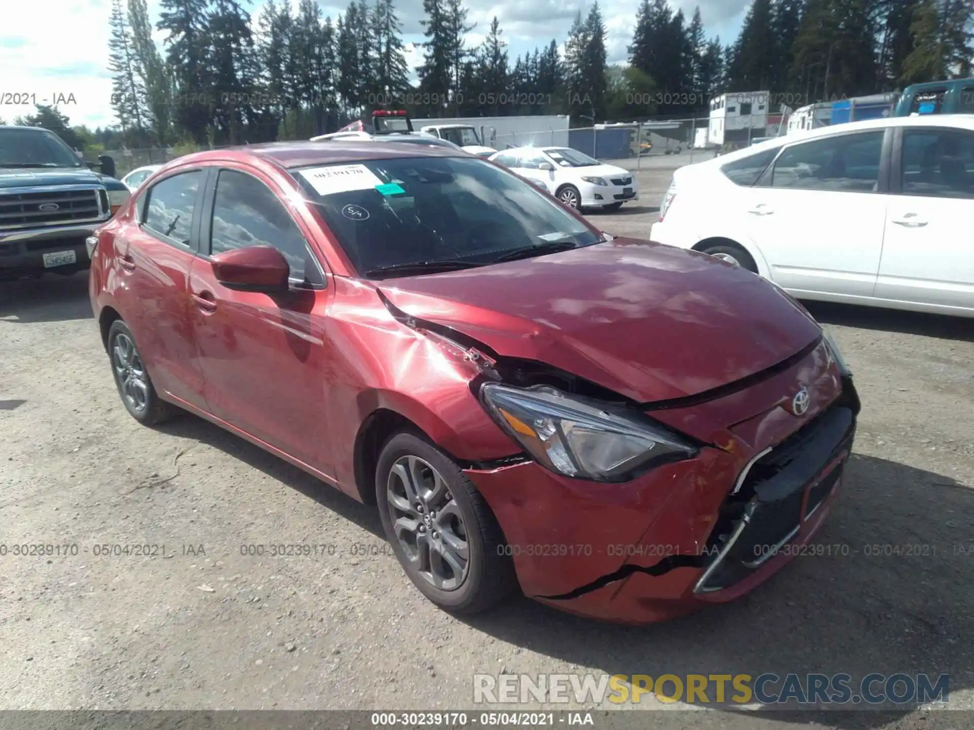 1 Photograph of a damaged car 3MYDLBYV6KY517169 TOYOTA YARIS SEDAN 2019