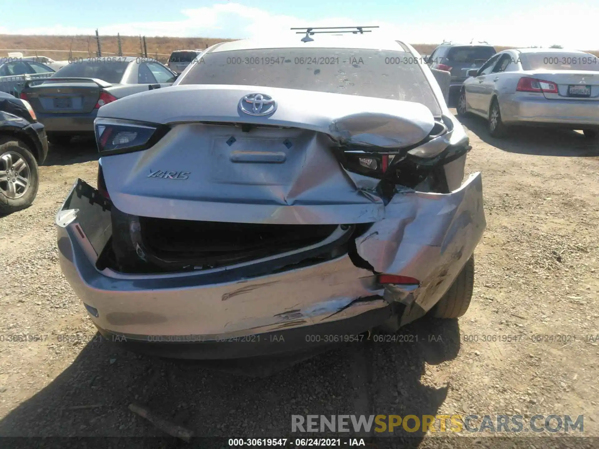 6 Photograph of a damaged car 3MYDLBYV6KY519813 TOYOTA YARIS SEDAN 2019