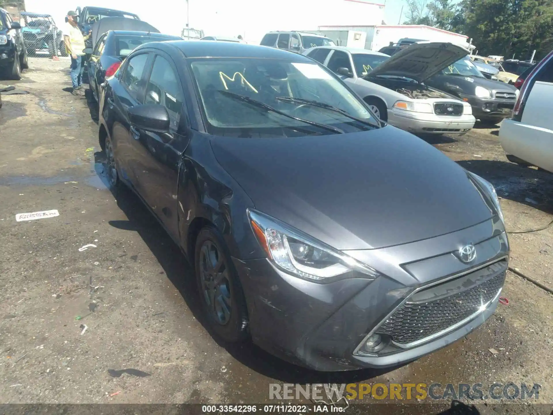 1 Photograph of a damaged car 3MYDLBYV6KY521478 TOYOTA YARIS SEDAN 2019