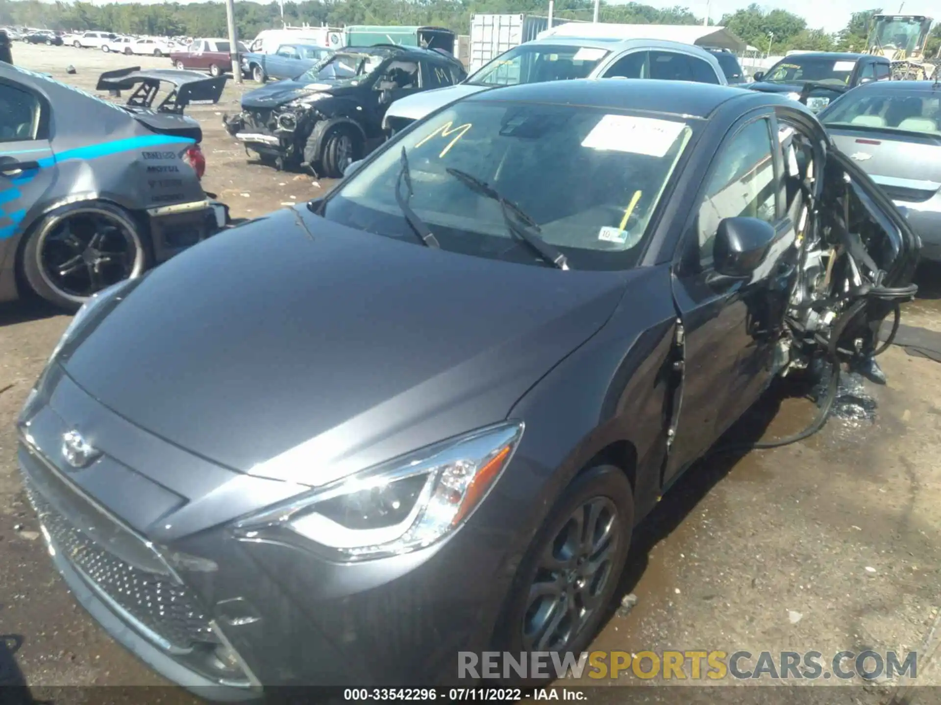 2 Photograph of a damaged car 3MYDLBYV6KY521478 TOYOTA YARIS SEDAN 2019