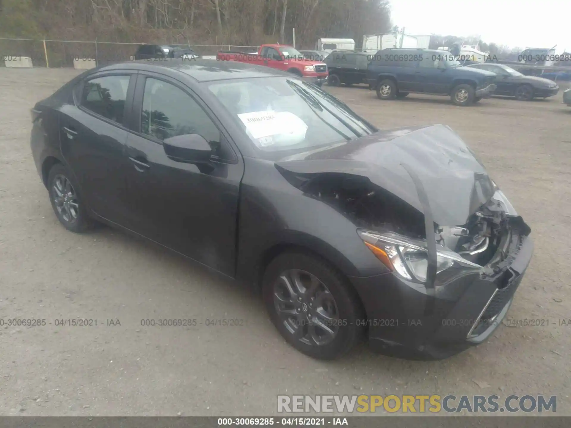 1 Photograph of a damaged car 3MYDLBYV6KY522615 TOYOTA YARIS SEDAN 2019