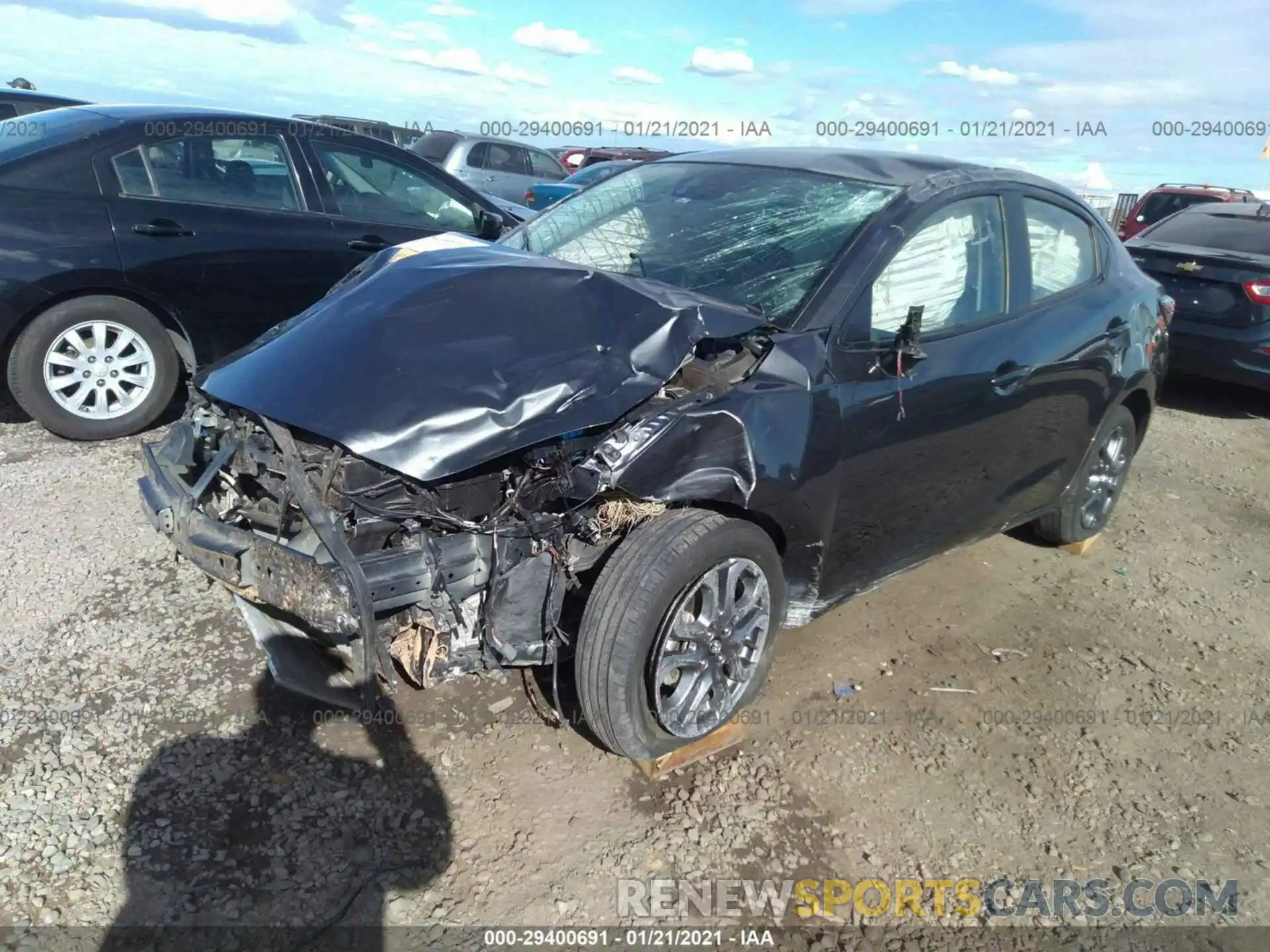 2 Photograph of a damaged car 3MYDLBYV6KY524297 TOYOTA YARIS SEDAN 2019