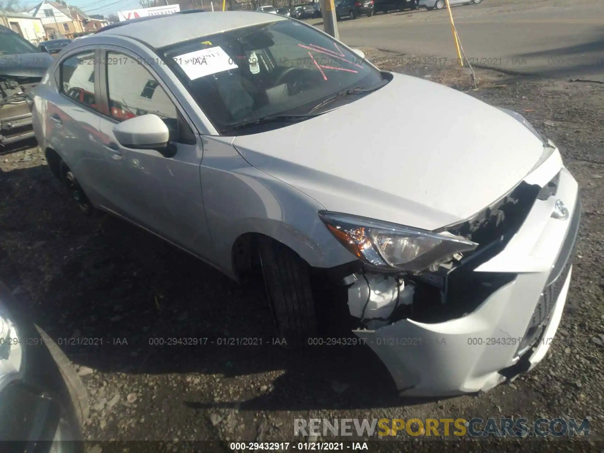 1 Photograph of a damaged car 3MYDLBYV7KY508223 TOYOTA YARIS SEDAN 2019