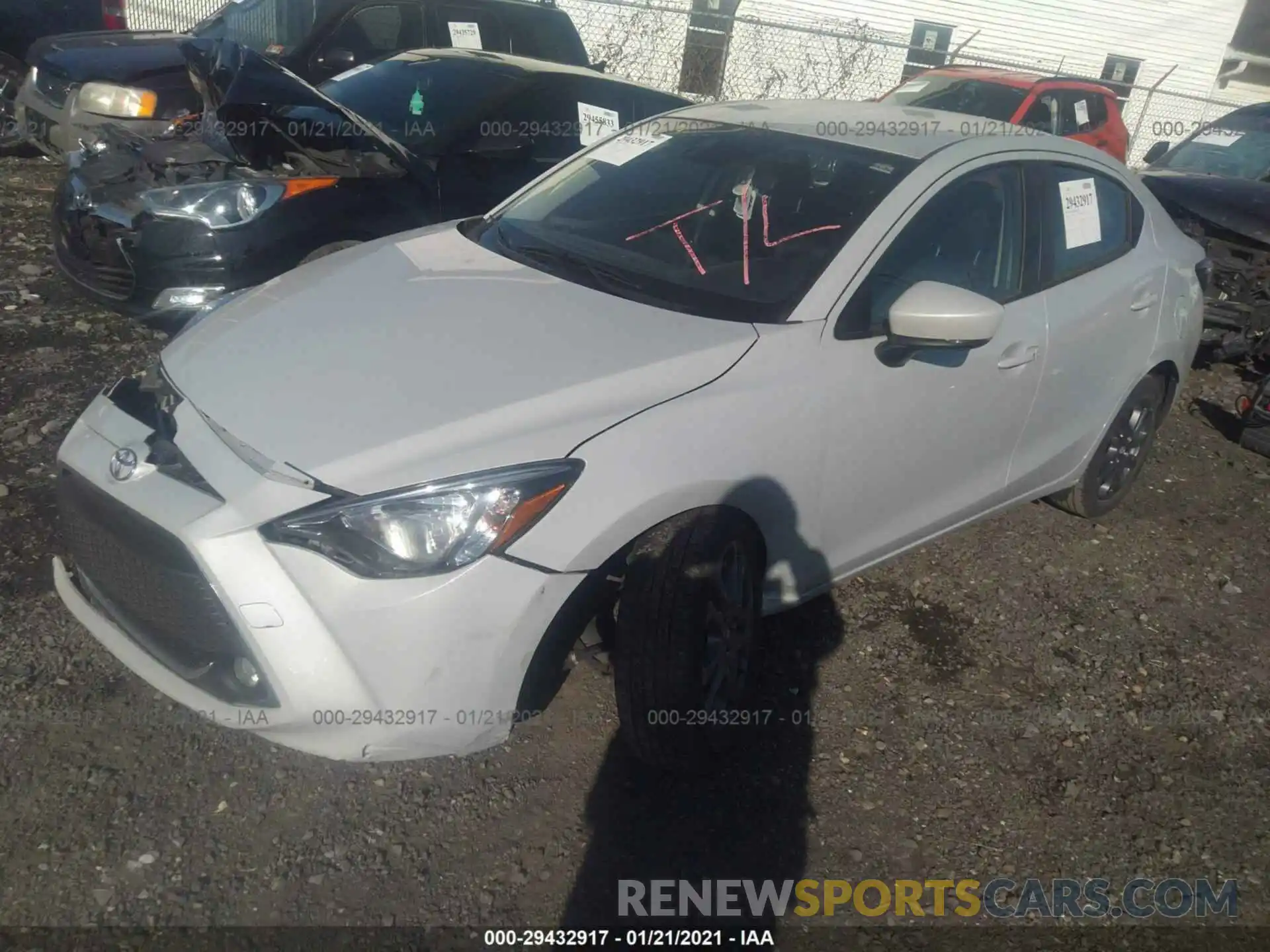 2 Photograph of a damaged car 3MYDLBYV7KY508223 TOYOTA YARIS SEDAN 2019