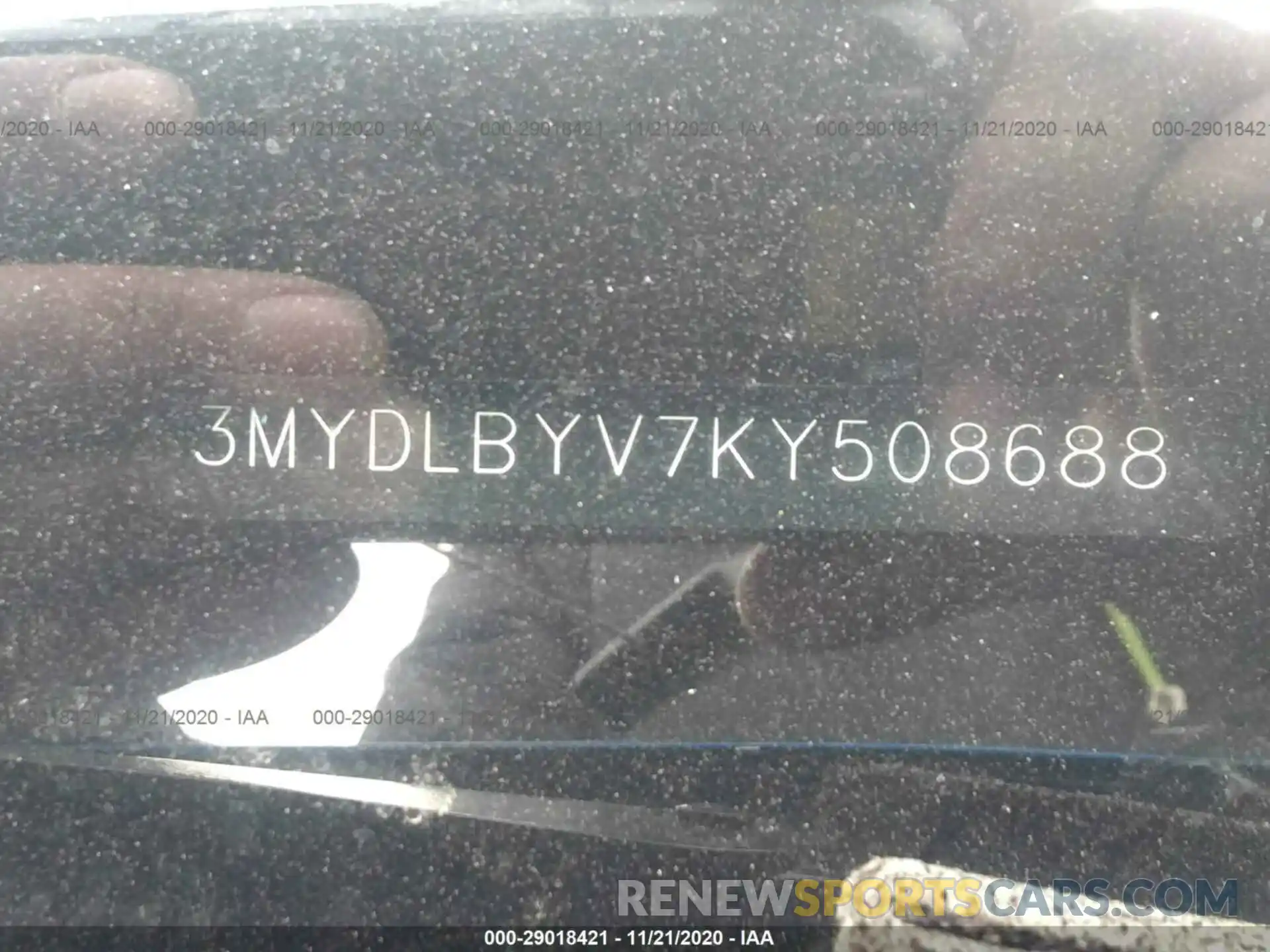 9 Photograph of a damaged car 3MYDLBYV7KY508688 TOYOTA YARIS SEDAN 2019