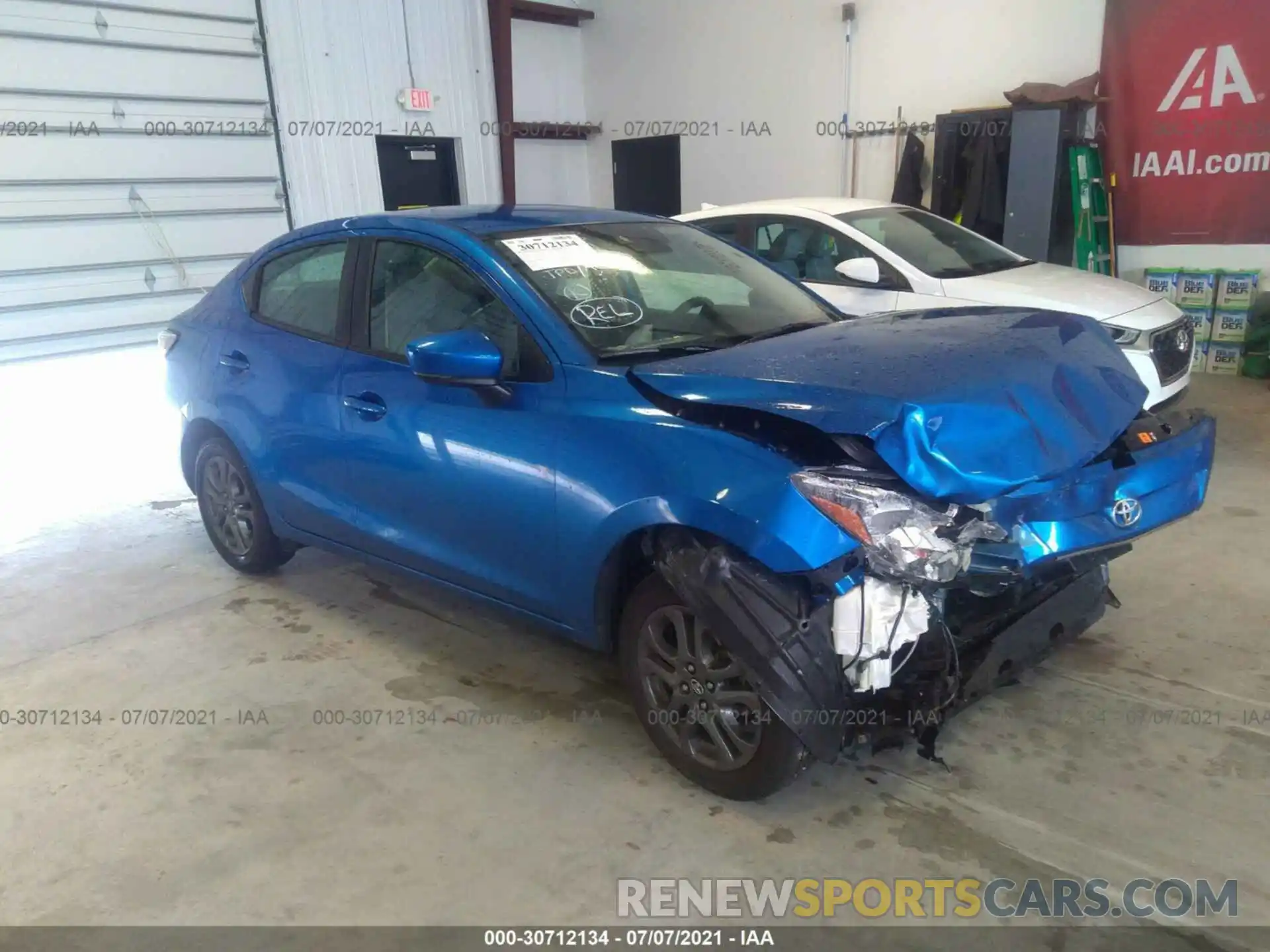 1 Photograph of a damaged car 3MYDLBYV7KY510361 TOYOTA YARIS SEDAN 2019