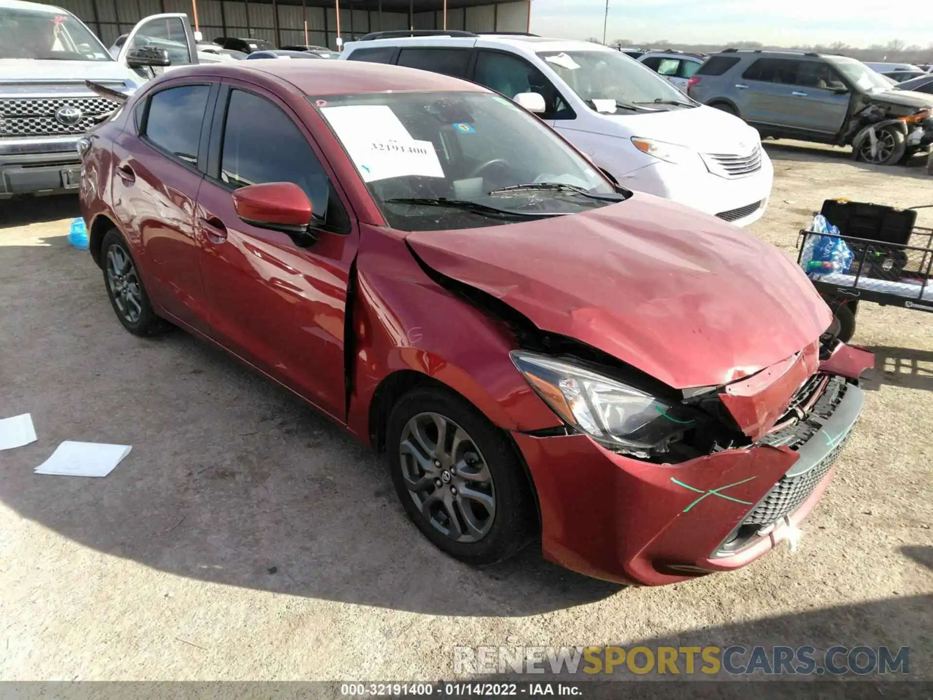 1 Photograph of a damaged car 3MYDLBYV7KY520842 TOYOTA YARIS SEDAN 2019