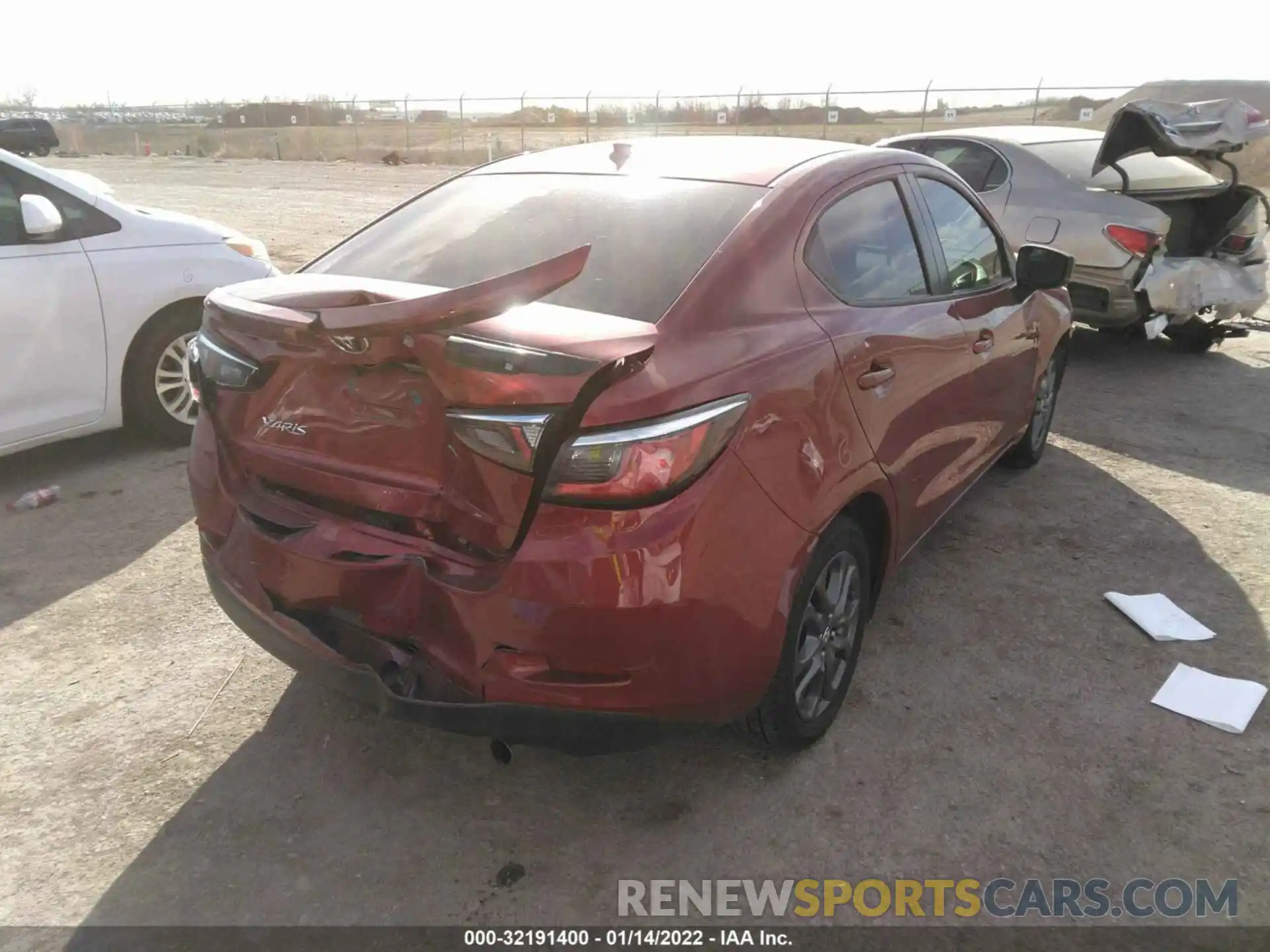 4 Photograph of a damaged car 3MYDLBYV7KY520842 TOYOTA YARIS SEDAN 2019