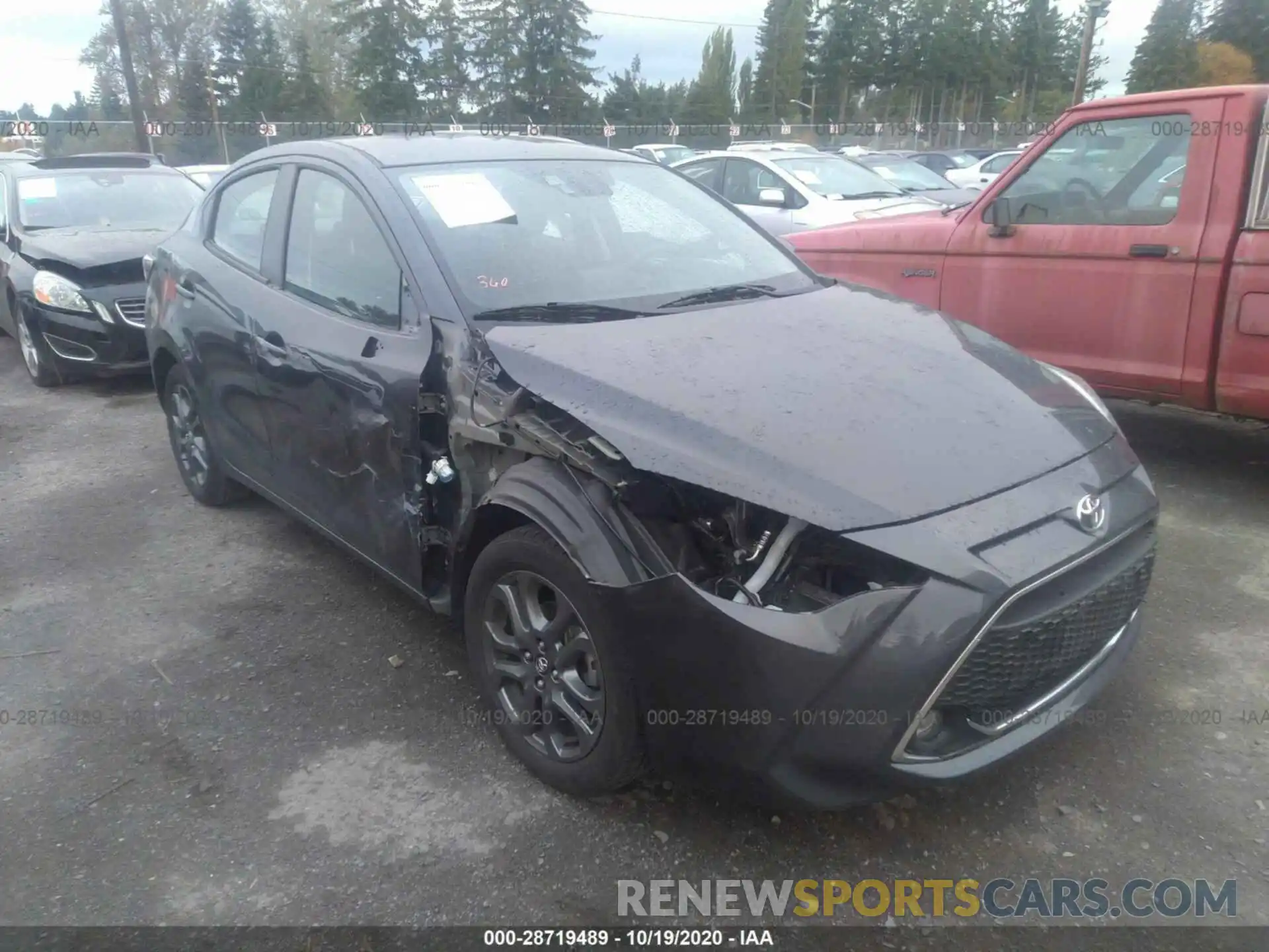 1 Photograph of a damaged car 3MYDLBYV7KY522011 TOYOTA YARIS SEDAN 2019