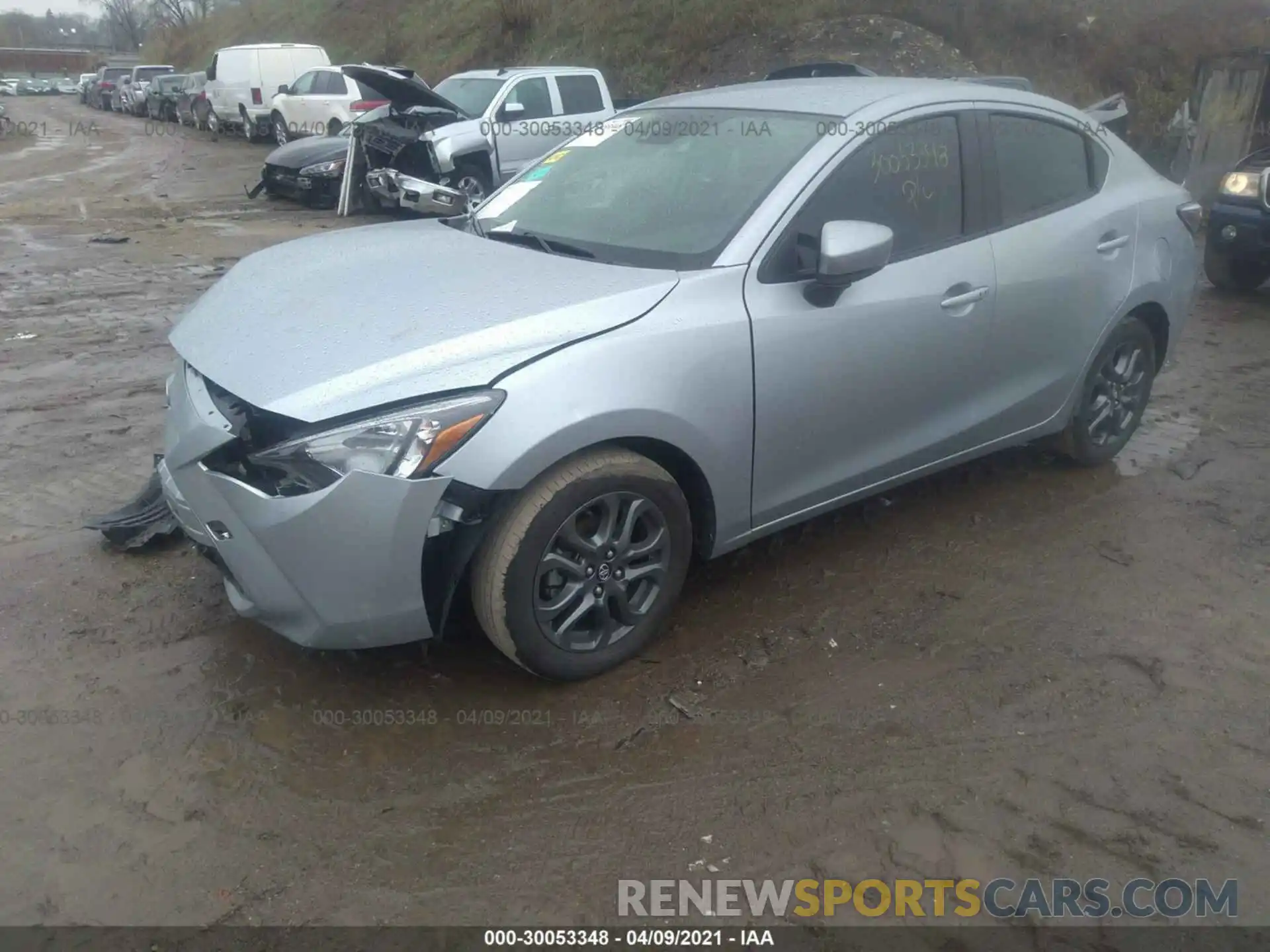 2 Photograph of a damaged car 3MYDLBYV7KY526009 TOYOTA YARIS SEDAN 2019