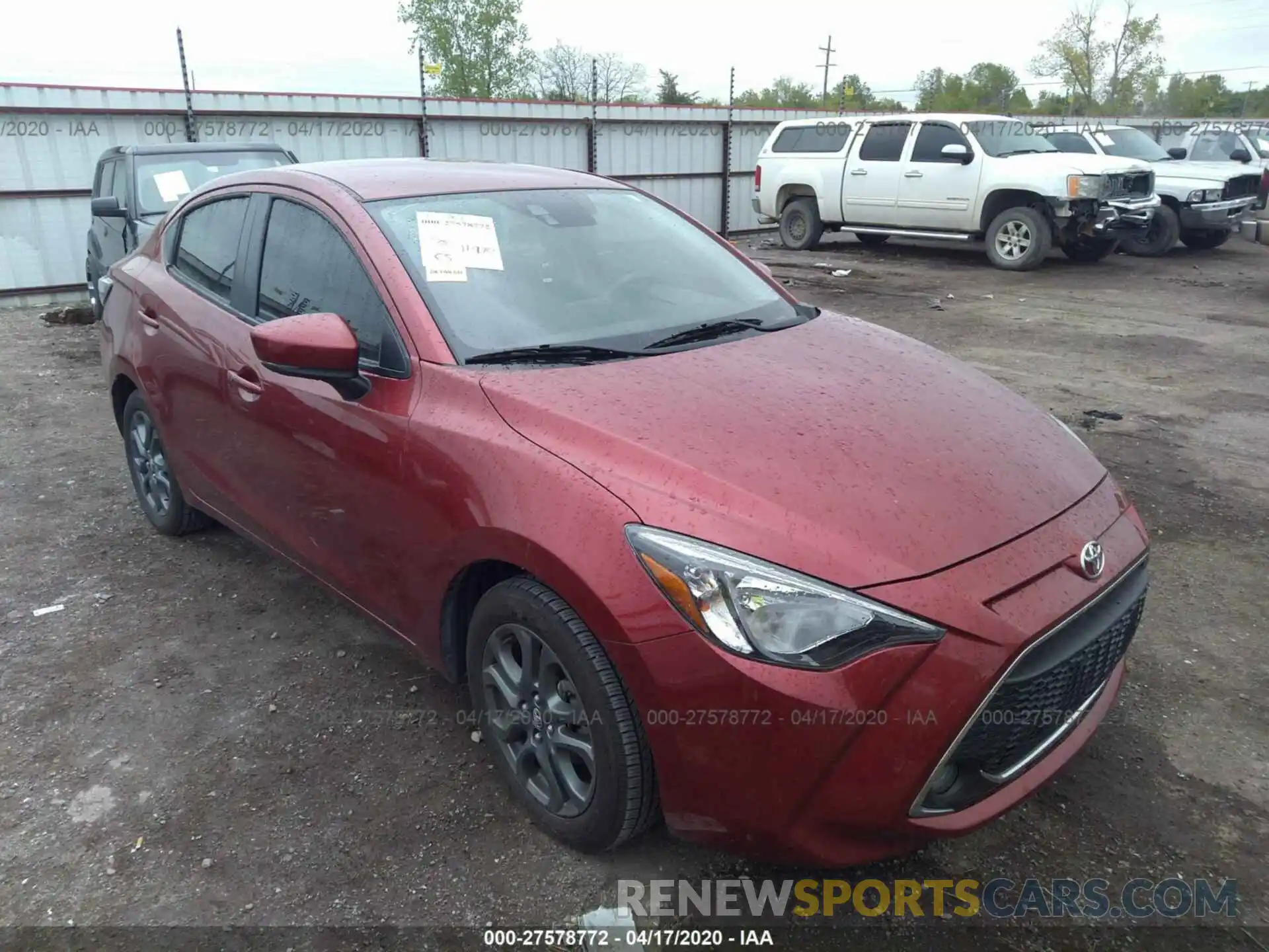 1 Photograph of a damaged car 3MYDLBYV7KY526110 TOYOTA YARIS SEDAN 2019