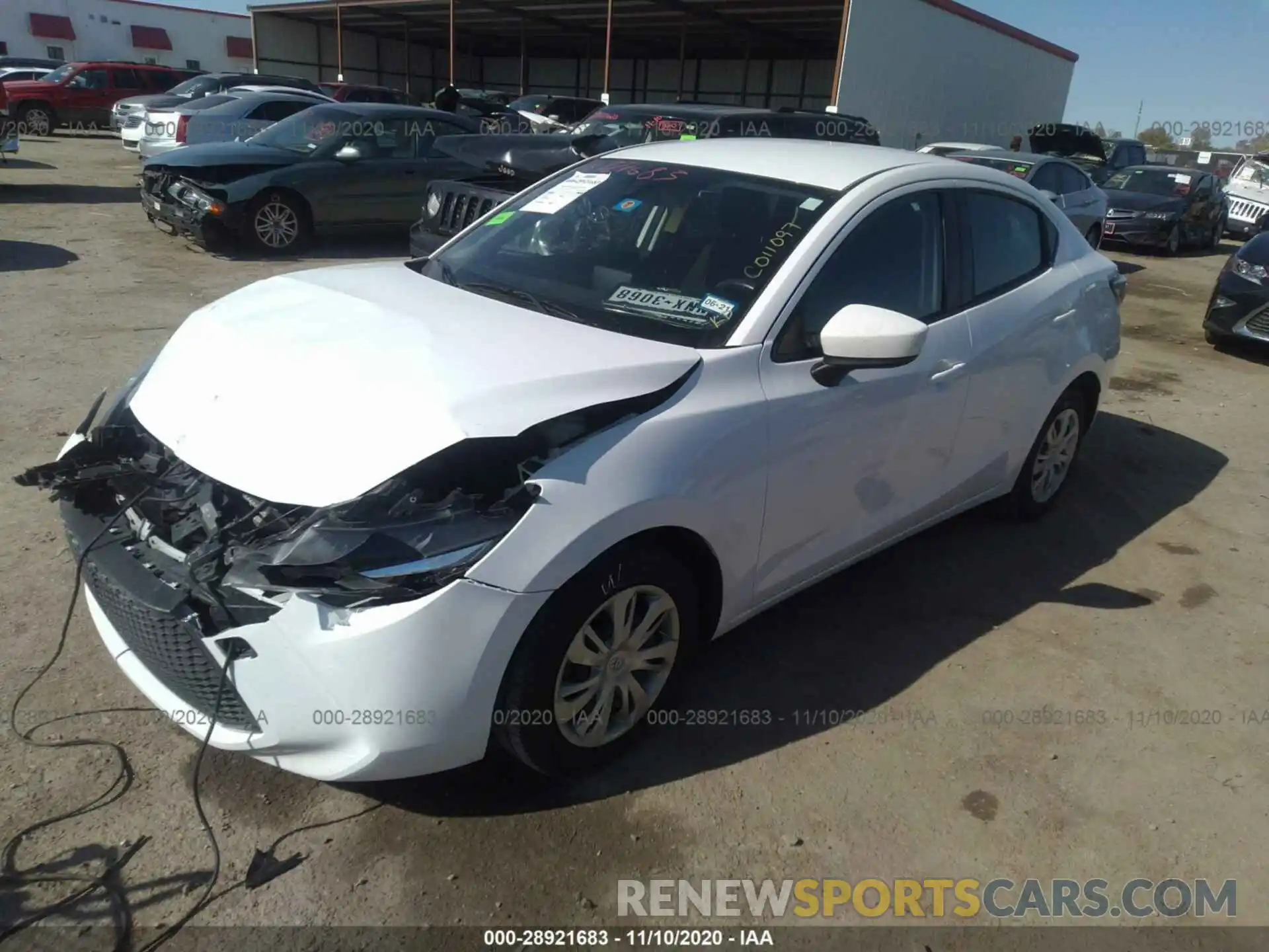 2 Photograph of a damaged car 3MYDLBYV7KY526818 TOYOTA YARIS SEDAN 2019