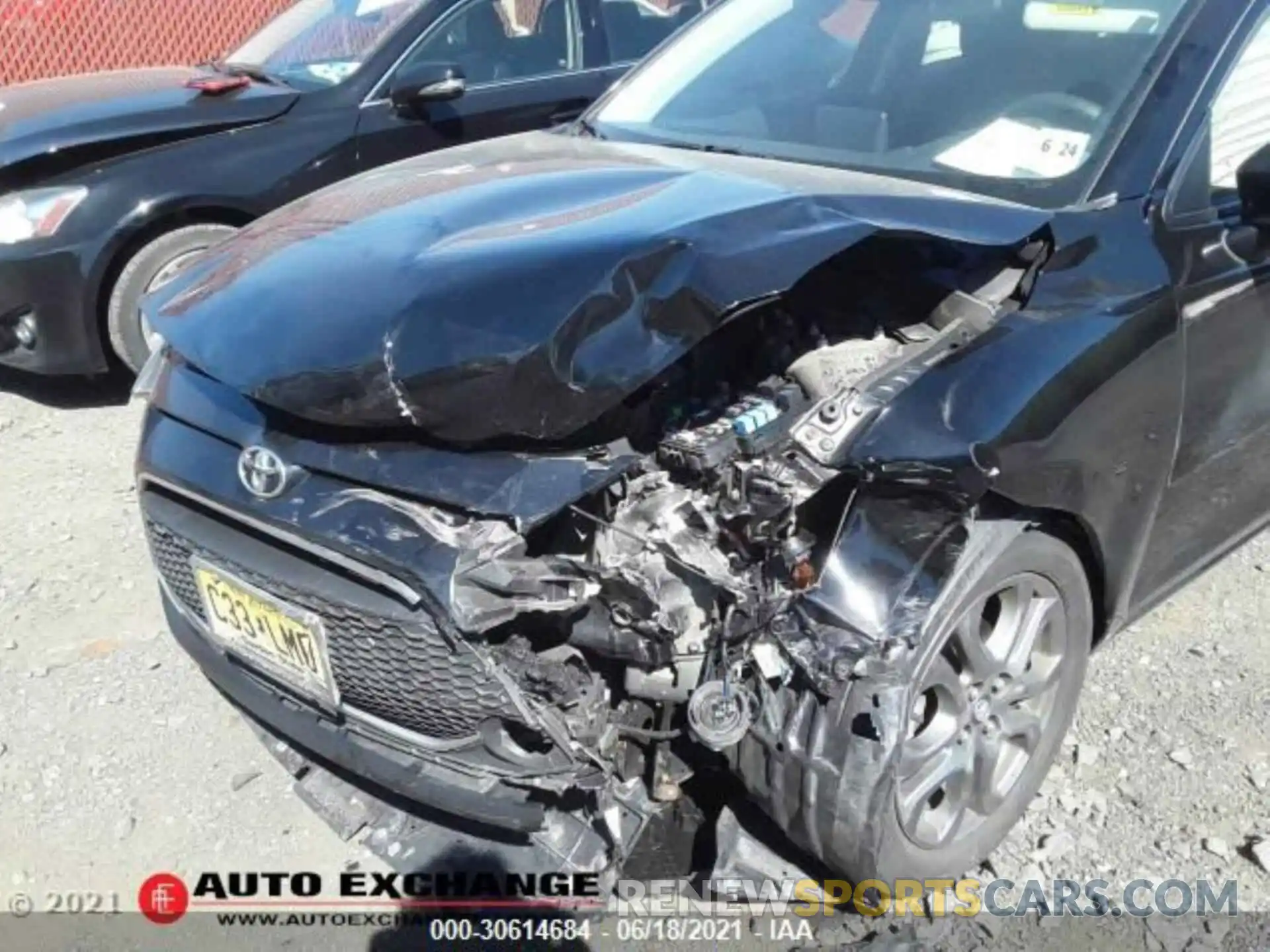 1 Photograph of a damaged car 3MYDLBYV7KY527113 TOYOTA YARIS SEDAN 2019