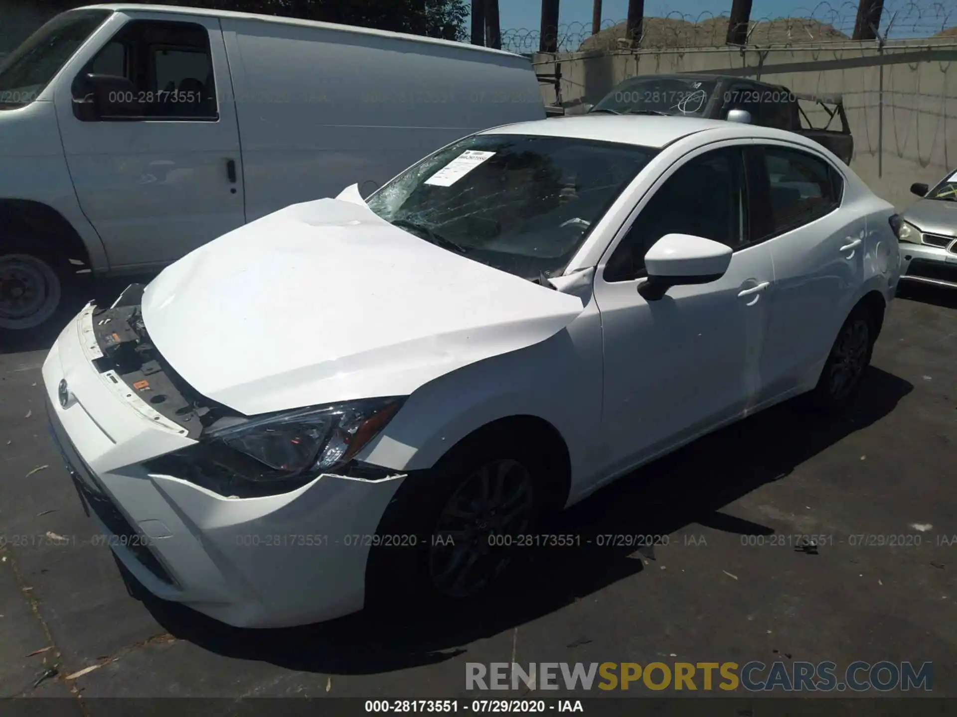 2 Photograph of a damaged car 3MYDLBYV8KY504777 TOYOTA YARIS SEDAN 2019