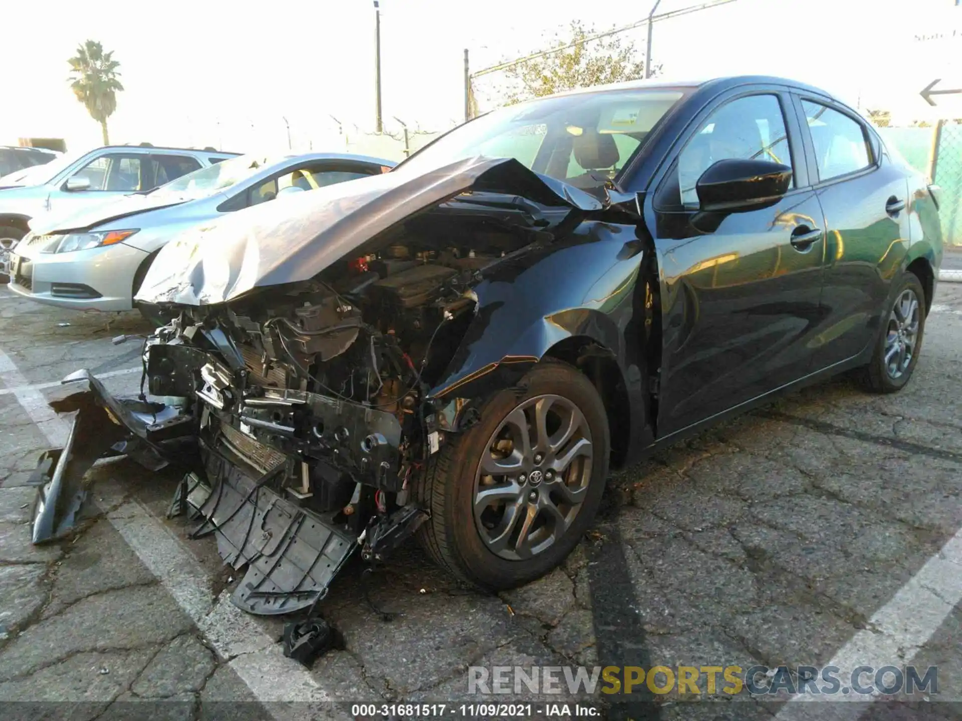 2 Photograph of a damaged car 3MYDLBYV8KY513351 TOYOTA YARIS SEDAN 2019