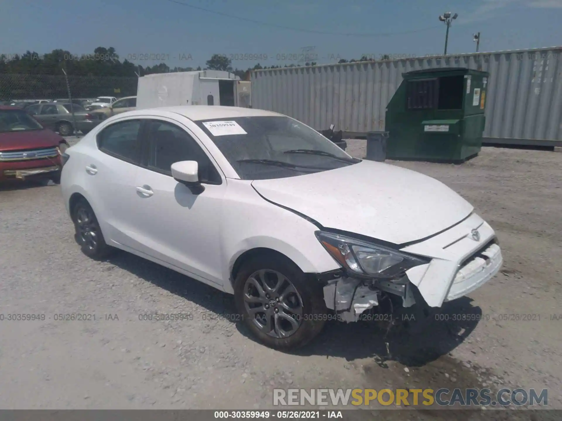 1 Photograph of a damaged car 3MYDLBYV8KY514340 TOYOTA YARIS SEDAN 2019