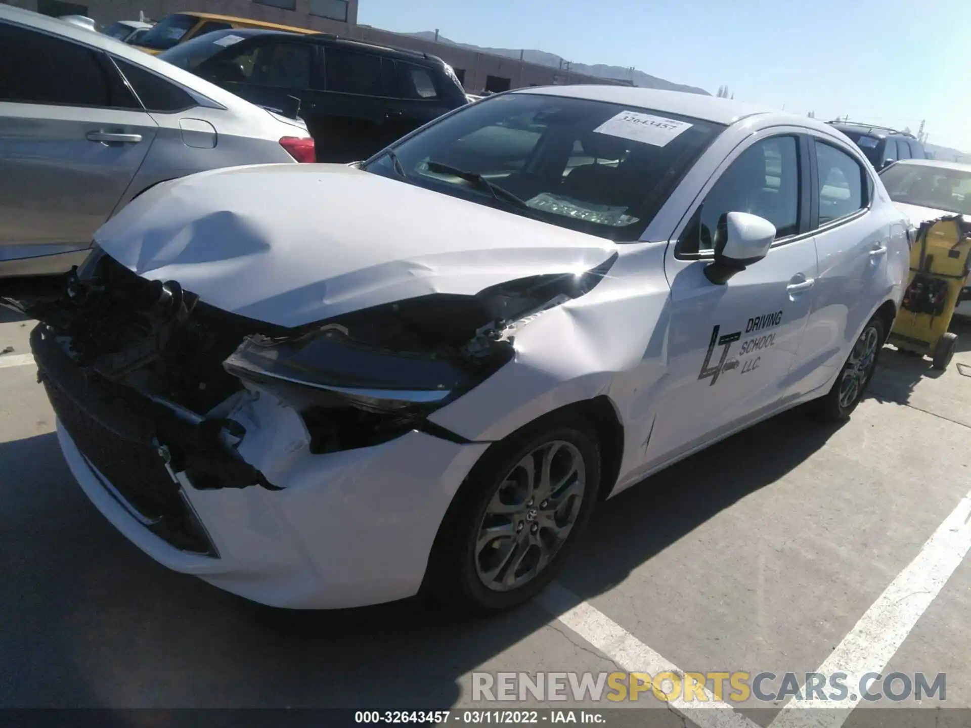 2 Photograph of a damaged car 3MYDLBYV8KY518520 TOYOTA YARIS SEDAN 2019