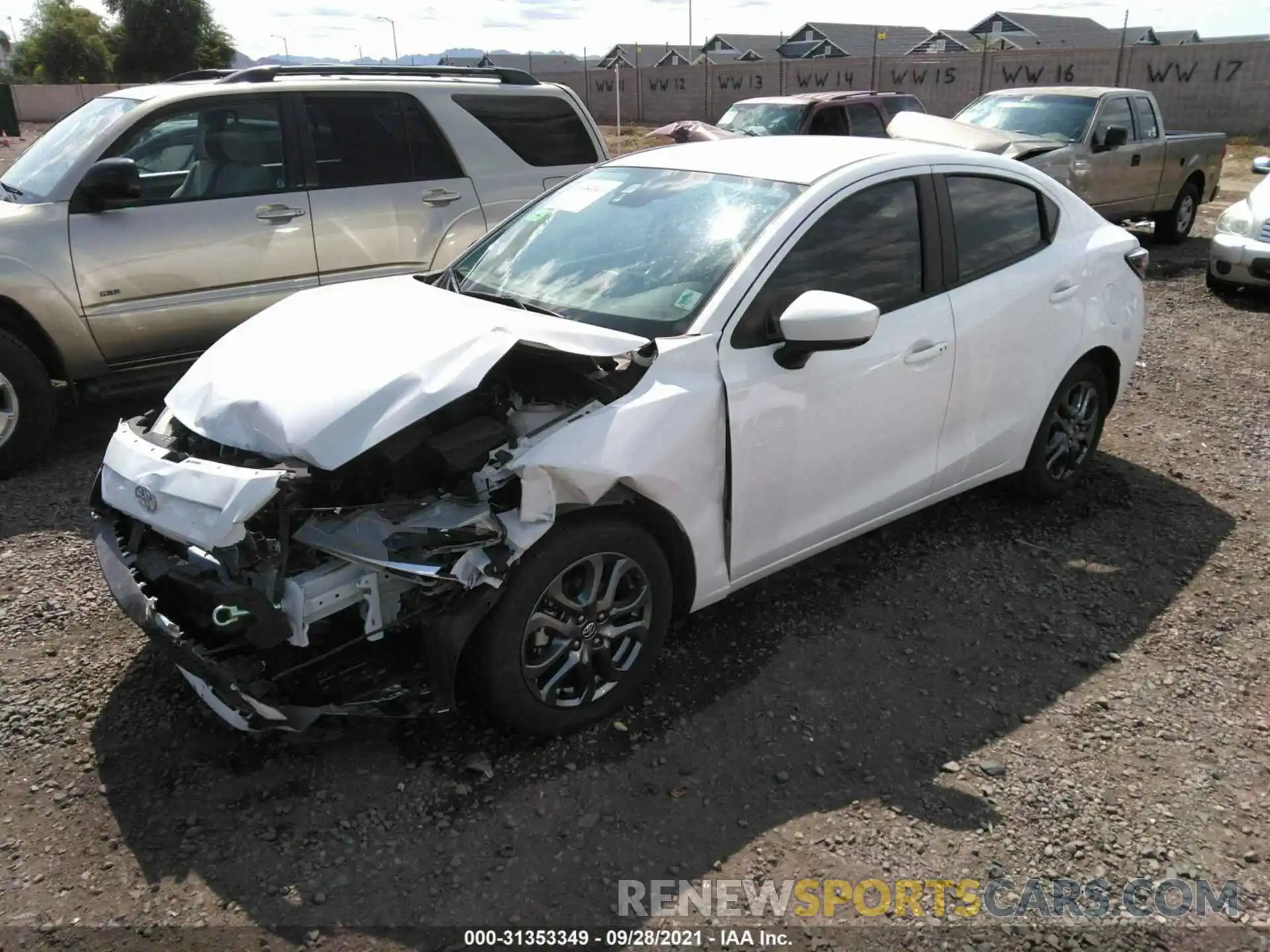 2 Photograph of a damaged car 3MYDLBYV8KY520834 TOYOTA YARIS SEDAN 2019