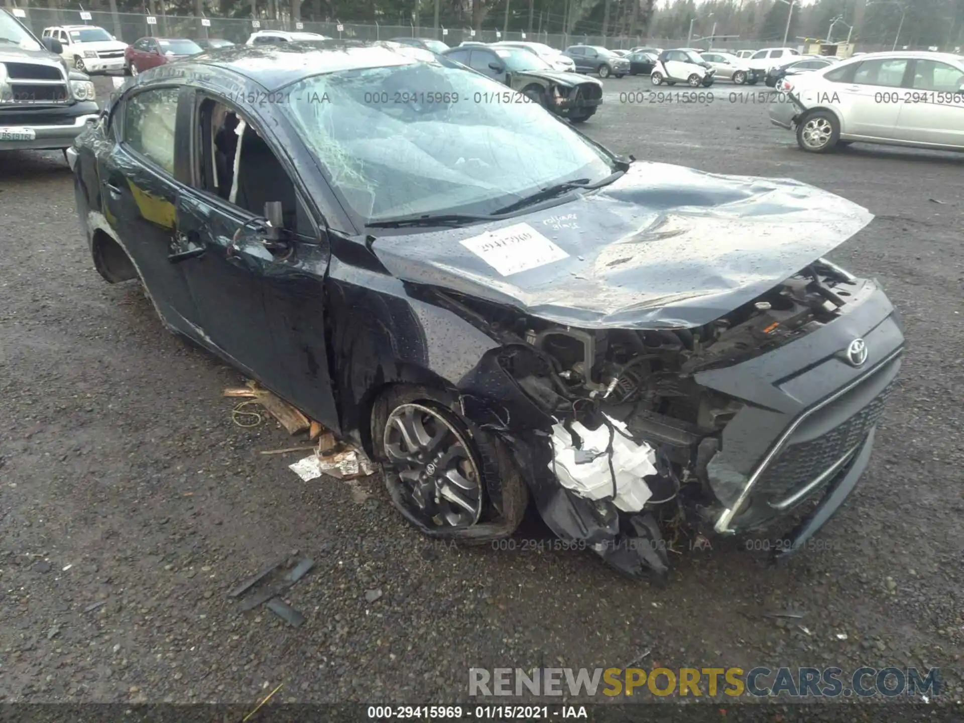 1 Photograph of a damaged car 3MYDLBYV8KY525158 TOYOTA YARIS SEDAN 2019