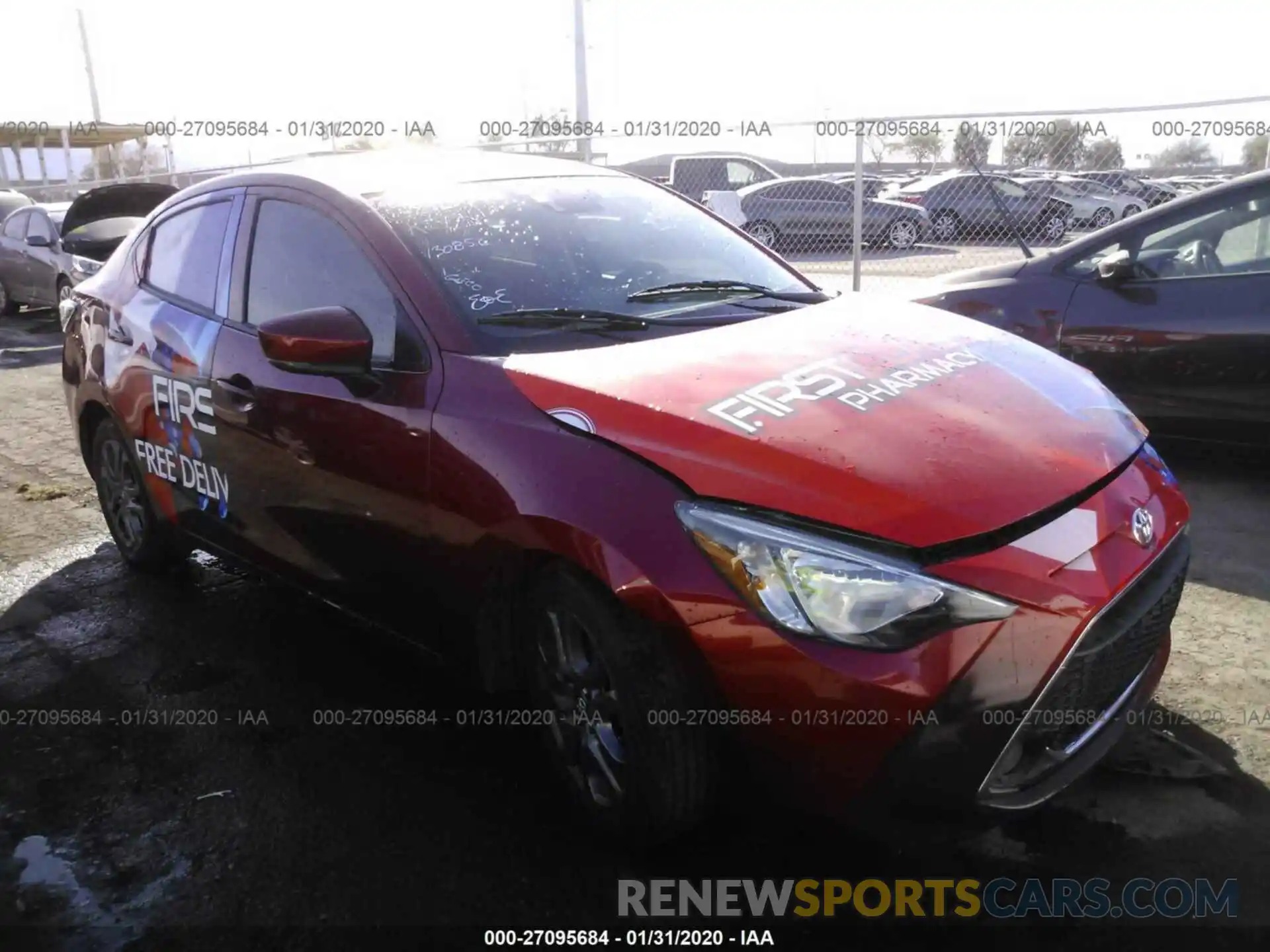 1 Photograph of a damaged car 3MYDLBYV9KY515545 TOYOTA YARIS SEDAN 2019