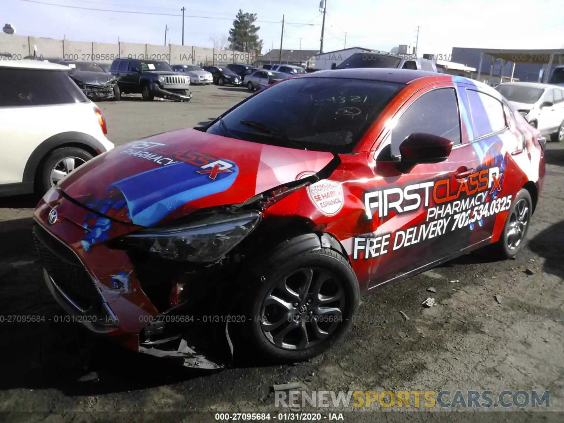 2 Photograph of a damaged car 3MYDLBYV9KY515545 TOYOTA YARIS SEDAN 2019