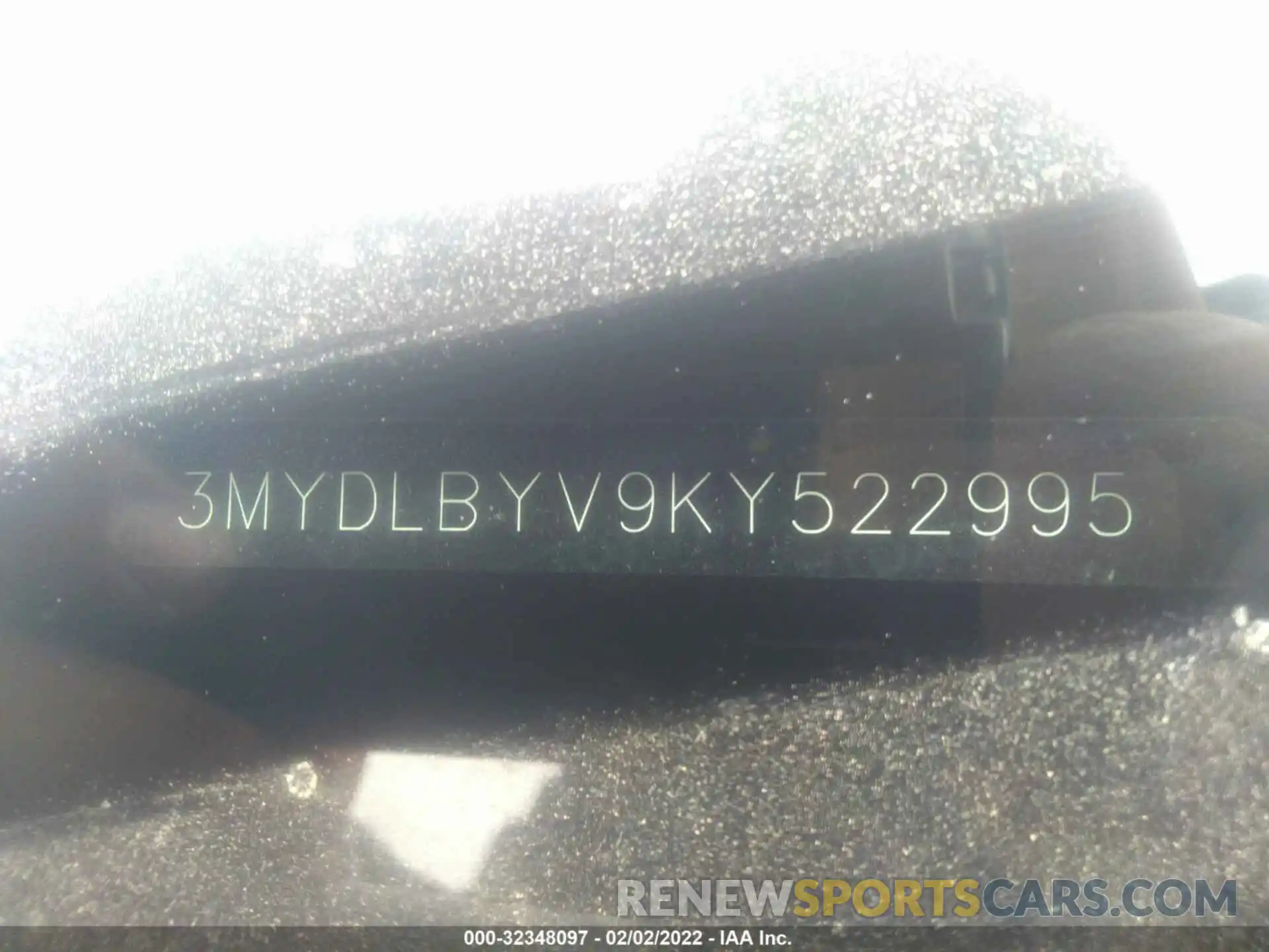 9 Photograph of a damaged car 3MYDLBYV9KY522995 TOYOTA YARIS SEDAN 2019