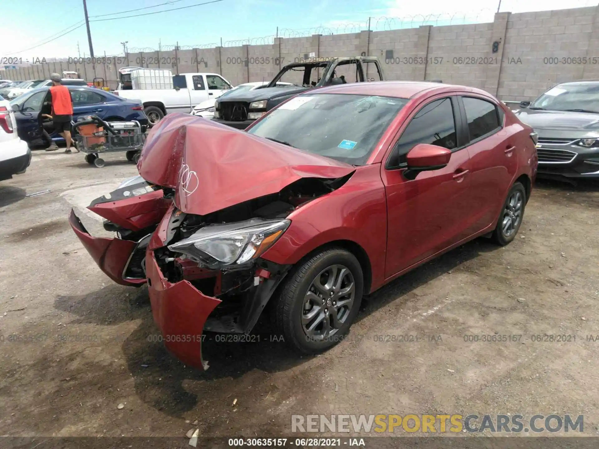 2 Photograph of a damaged car 3MYDLBYV9KY524326 TOYOTA YARIS SEDAN 2019