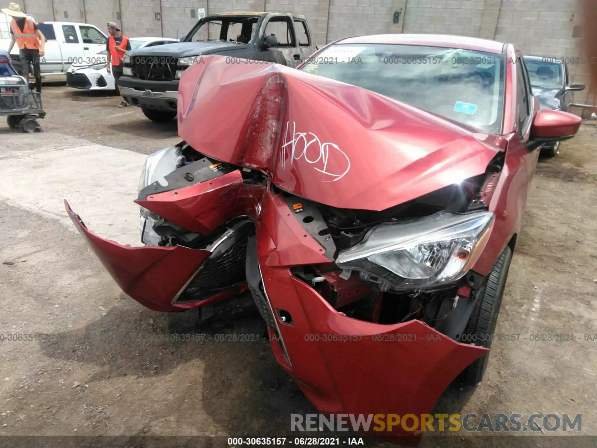 6 Photograph of a damaged car 3MYDLBYV9KY524326 TOYOTA YARIS SEDAN 2019