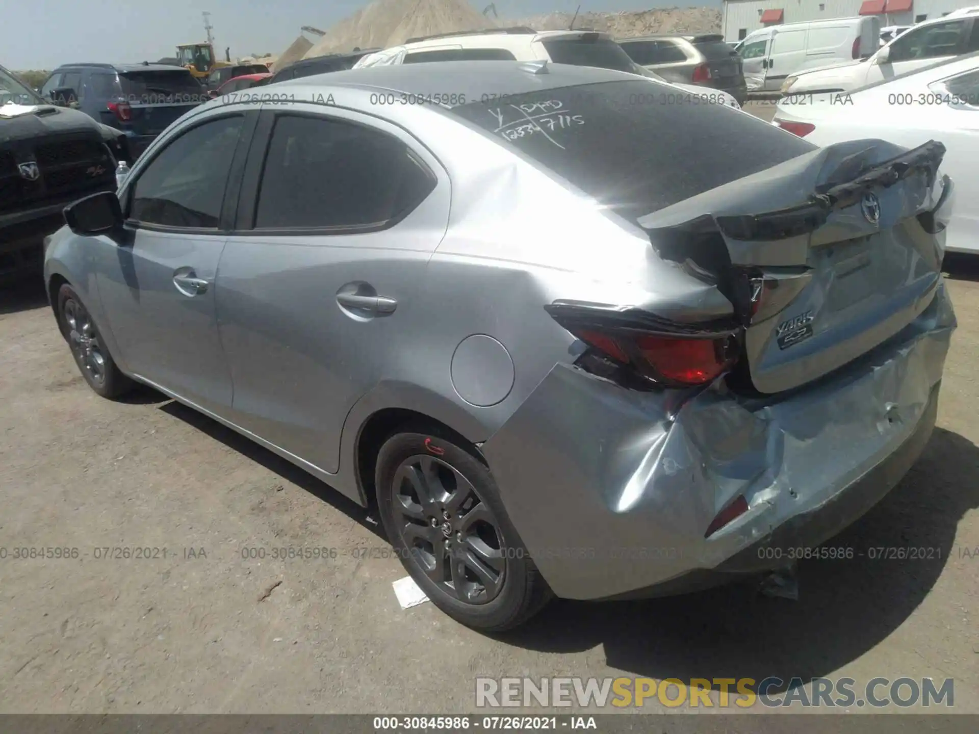 3 Photograph of a damaged car 3MYDLBYVXKY517305 TOYOTA YARIS SEDAN 2019