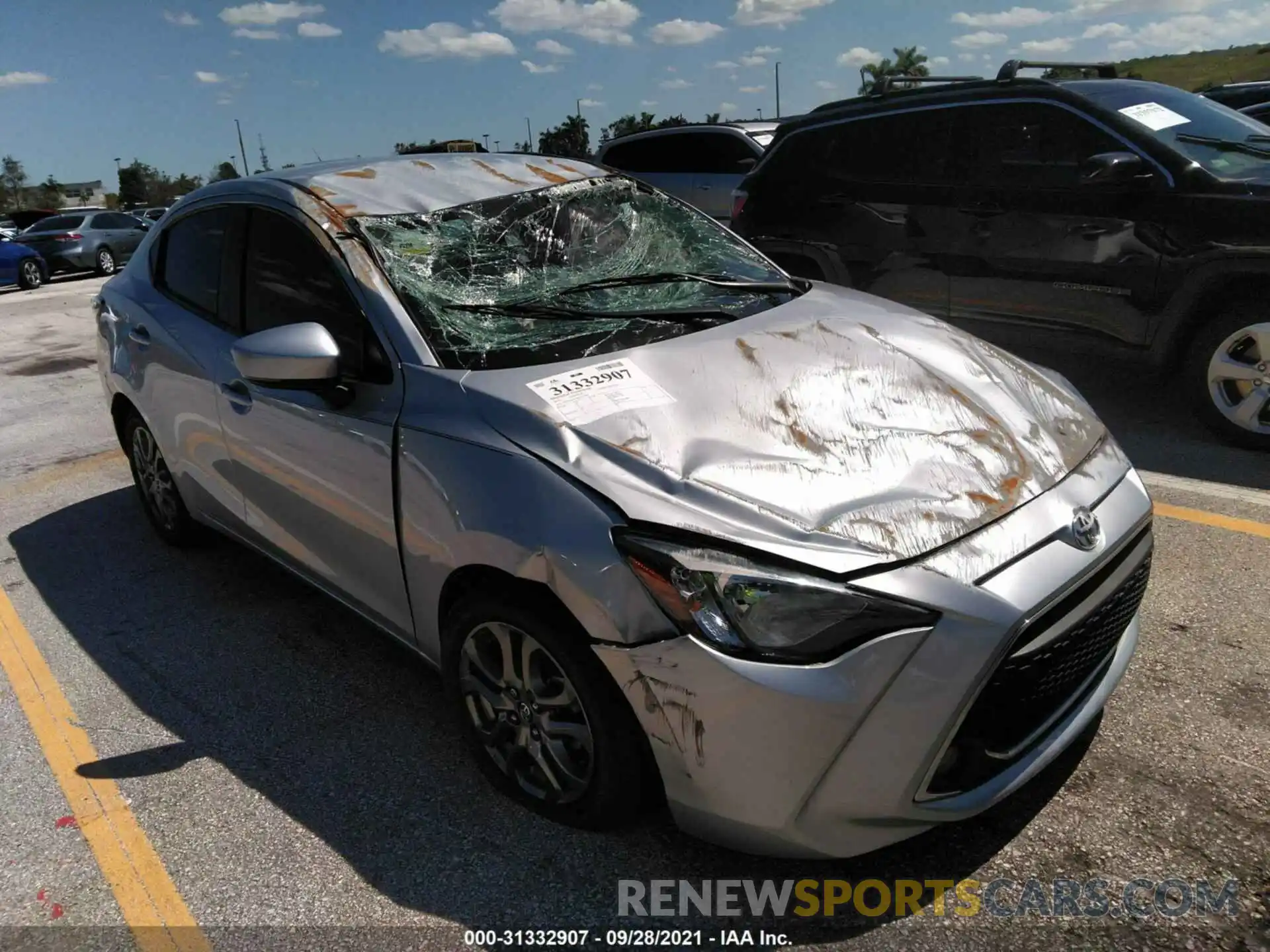 1 Photograph of a damaged car 3MYDLBYVXKY519300 TOYOTA YARIS SEDAN 2019