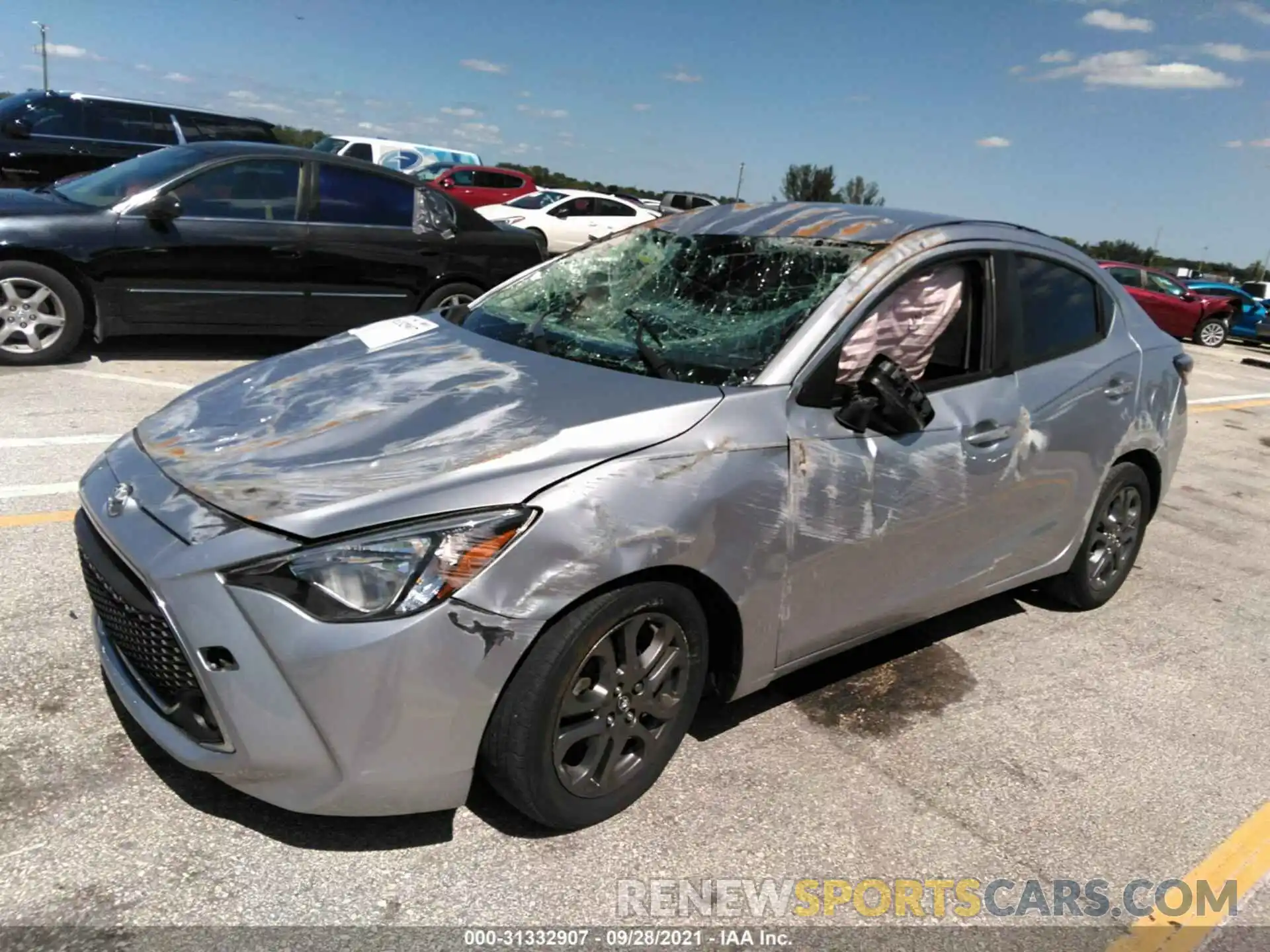 2 Photograph of a damaged car 3MYDLBYVXKY519300 TOYOTA YARIS SEDAN 2019