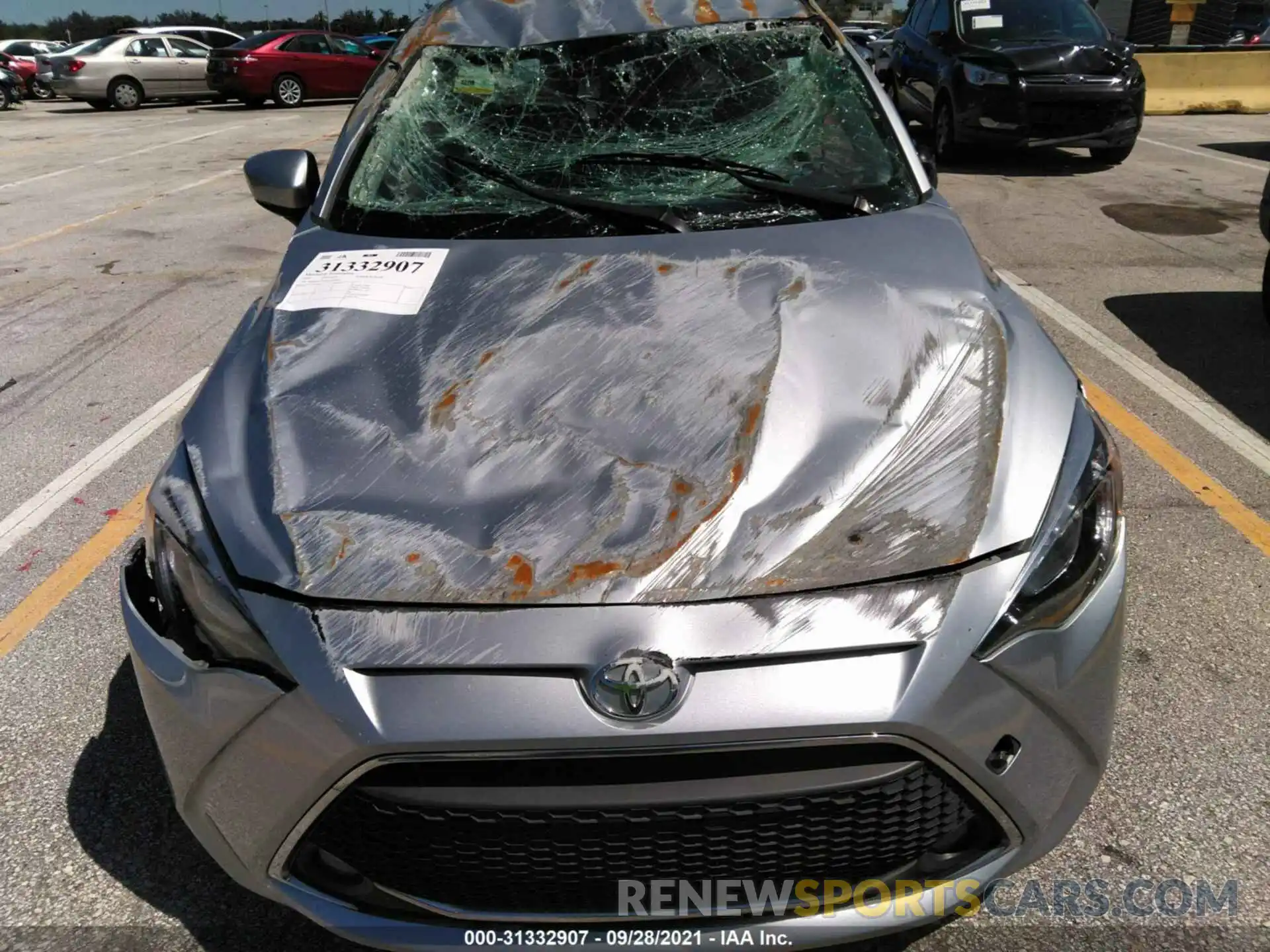 6 Photograph of a damaged car 3MYDLBYVXKY519300 TOYOTA YARIS SEDAN 2019