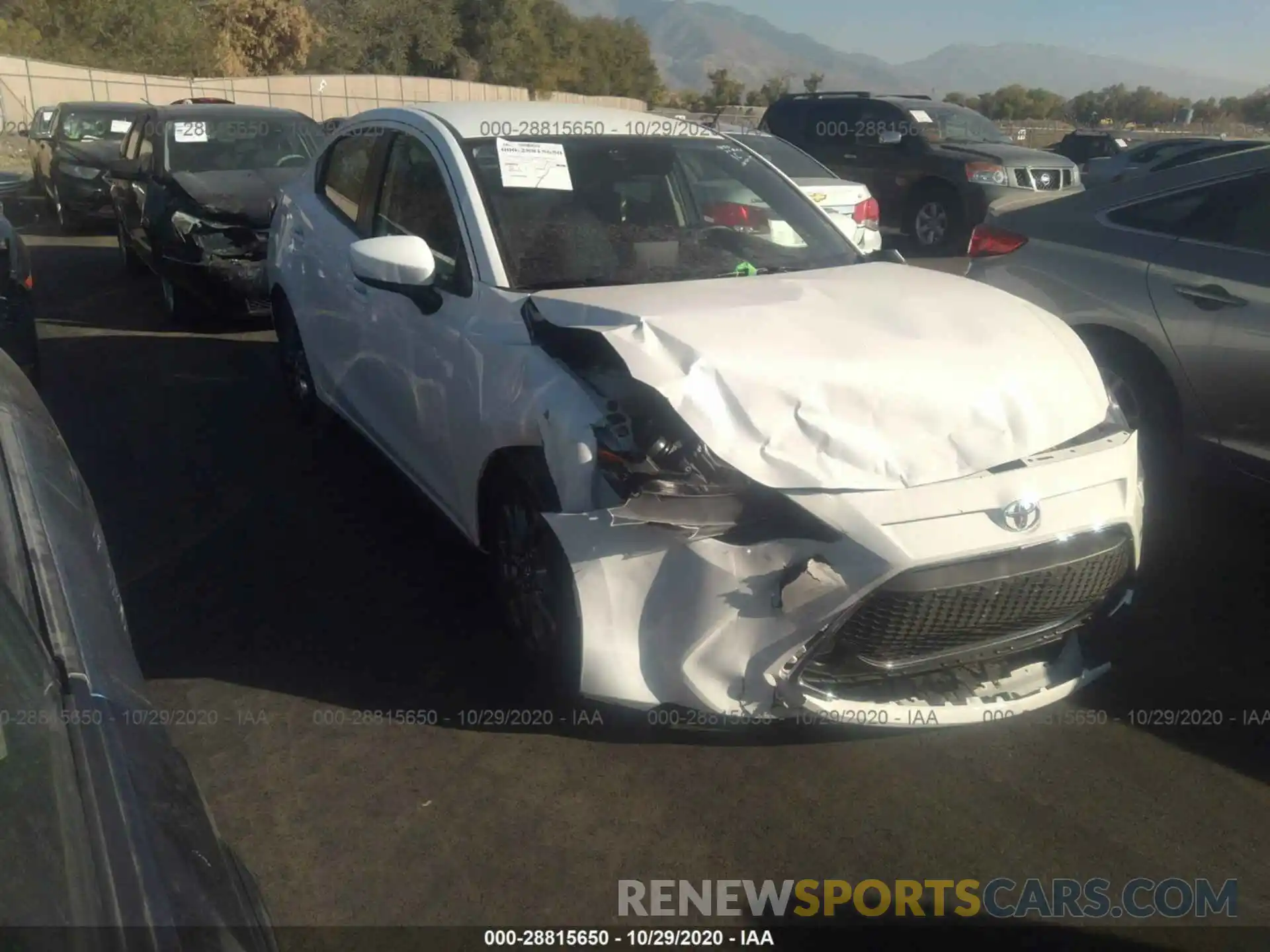 1 Photograph of a damaged car 3MYDLBYV1LY714901 TOYOTA YARIS SEDAN 2020