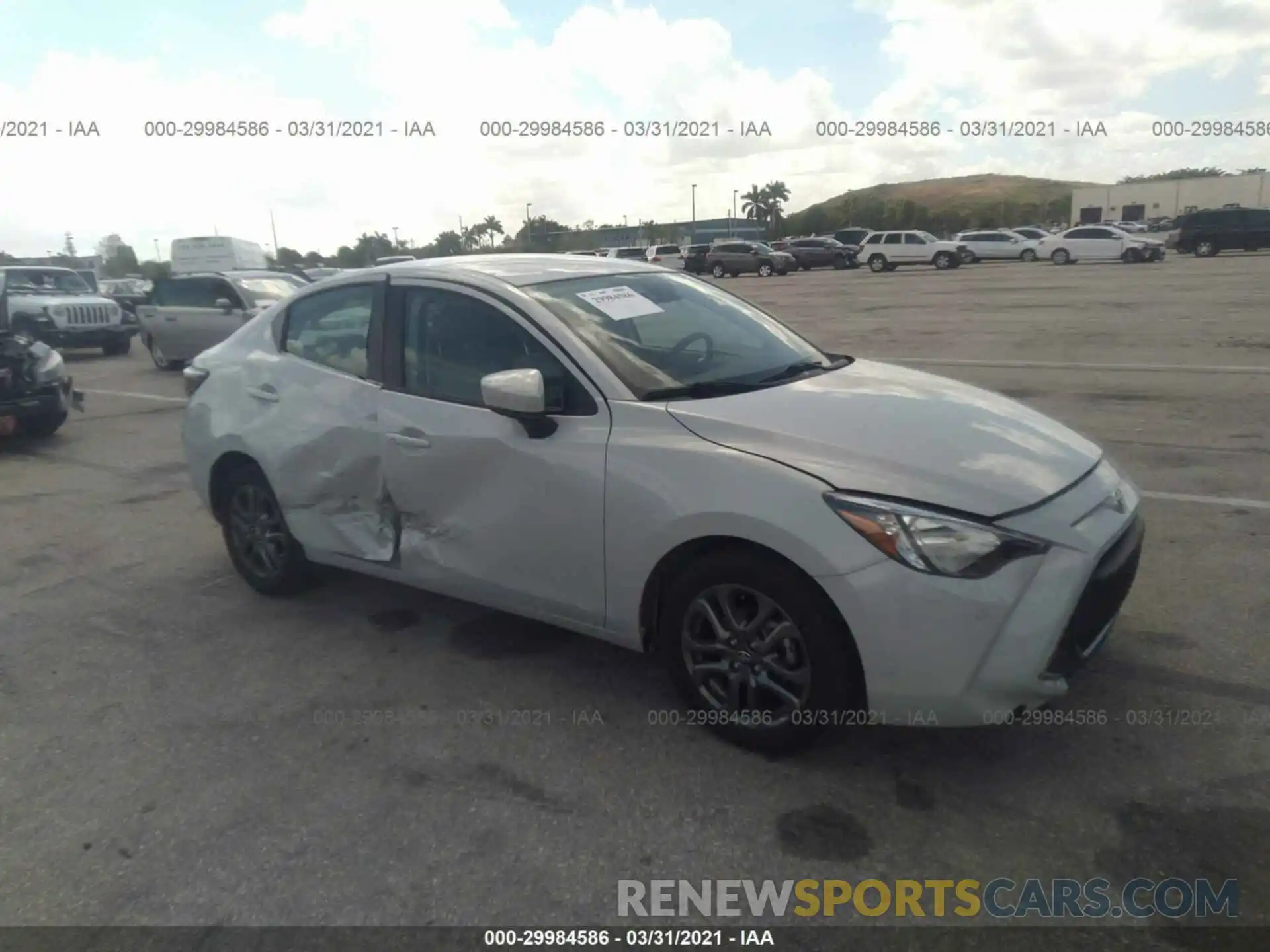 1 Photograph of a damaged car 3MYDLBYV8LY715219 TOYOTA YARIS SEDAN 2020