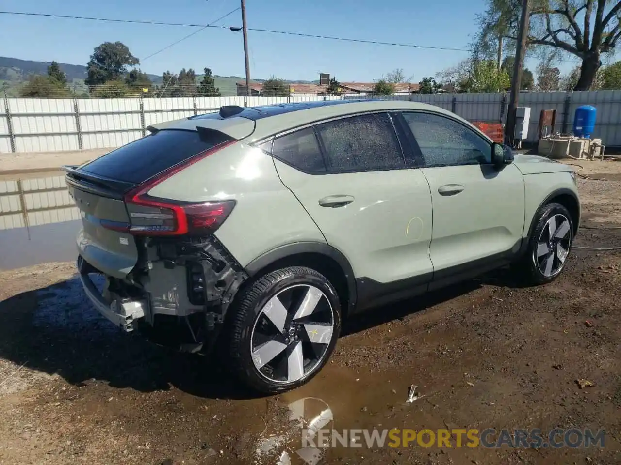 3 Photograph of a damaged car YV4ED3GM8P2059667 VOLVO C40 RECHAR 2023