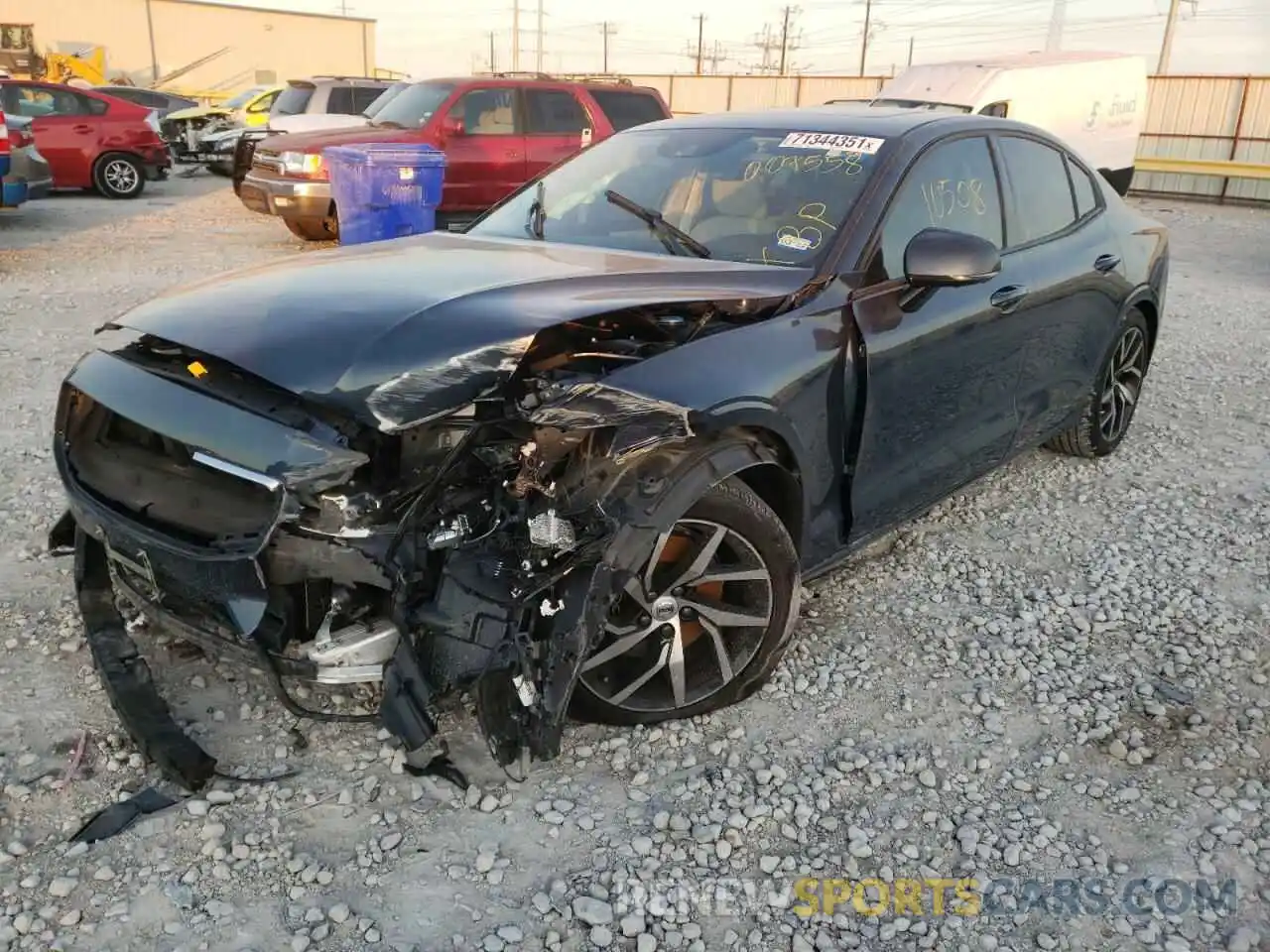 2 Photograph of a damaged car 7JR102FK0KG009558 VOLVO S60 2019