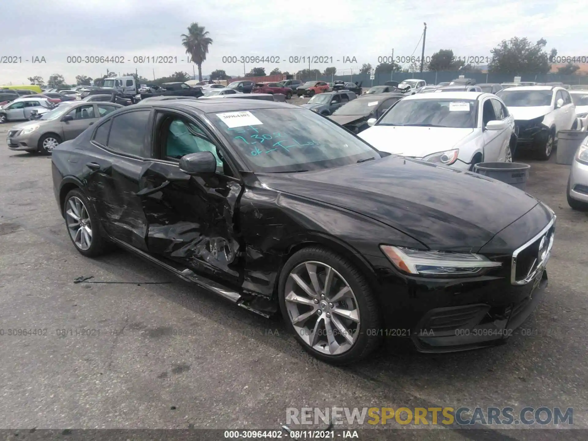 1 Photograph of a damaged car 7JR102FK2KG005978 VOLVO S60 2019