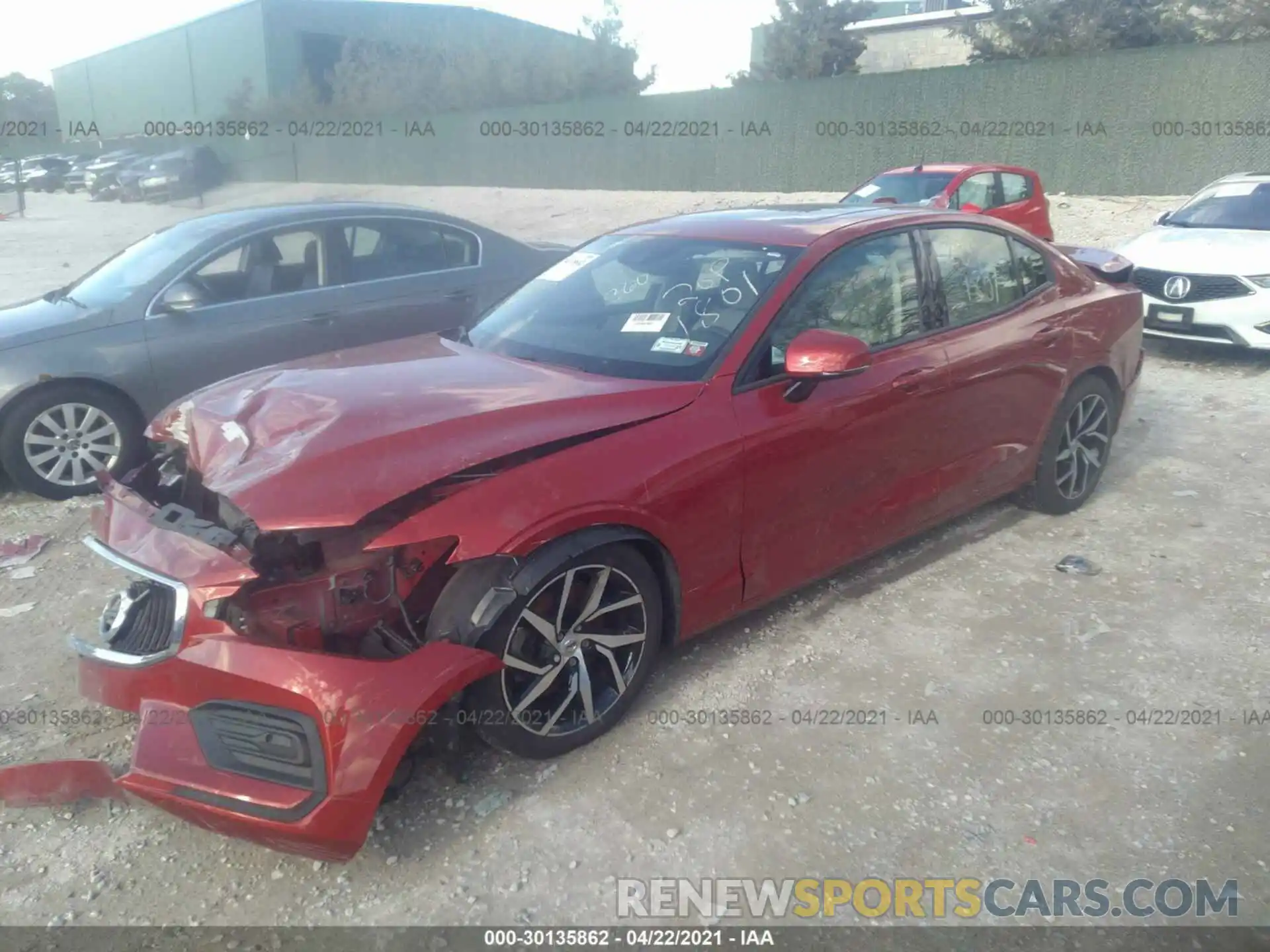 2 Photograph of a damaged car 7JR102FK6KG006549 VOLVO S60 2019