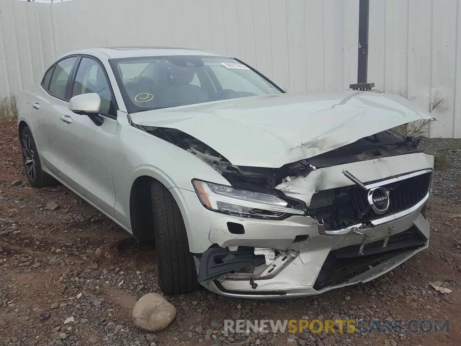 1 Photograph of a damaged car 7JR102FK7KG011856 VOLVO S60 2019