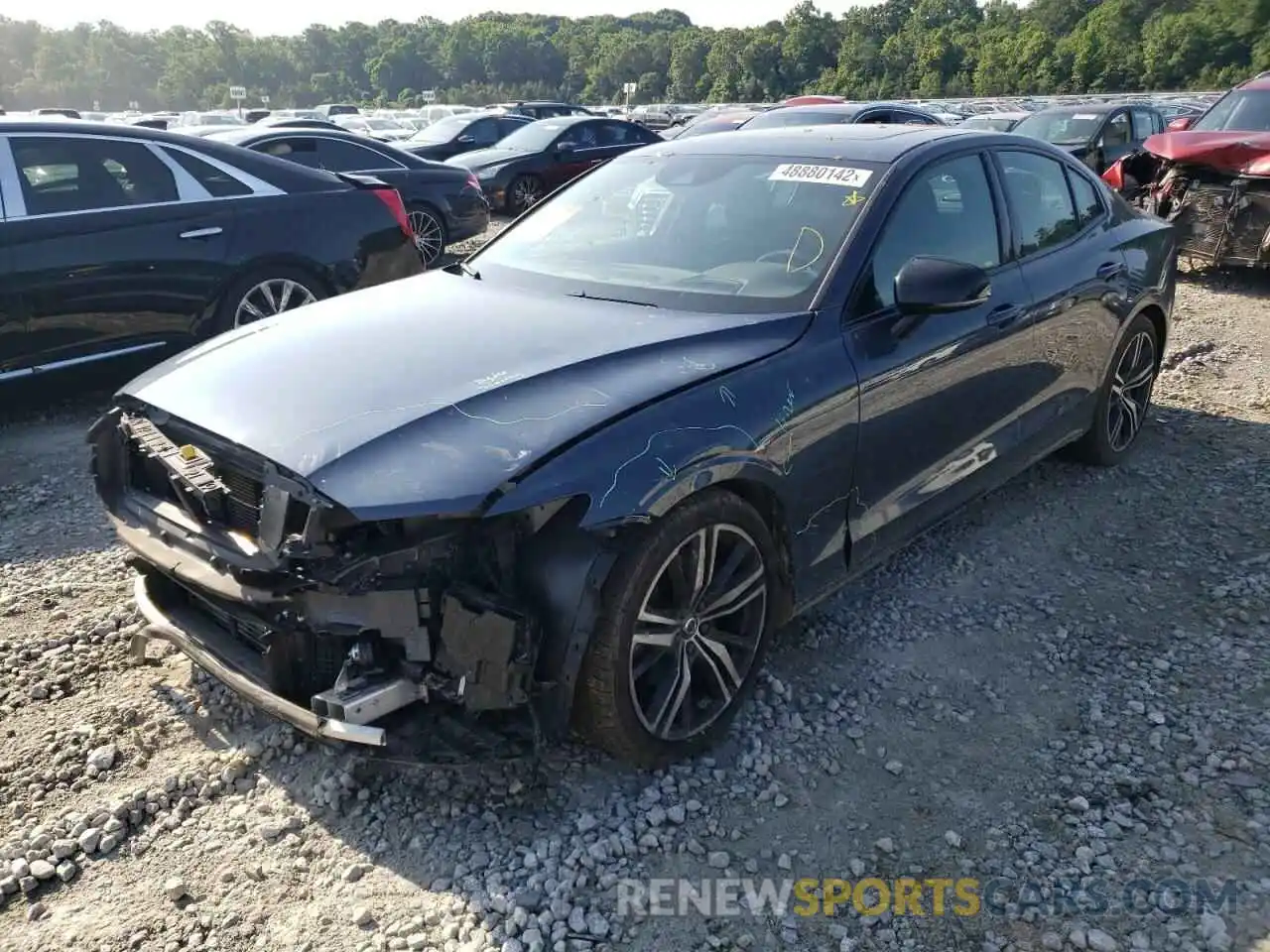 2 Photograph of a damaged car 7JR102FM6KG006956 VOLVO S60 2019