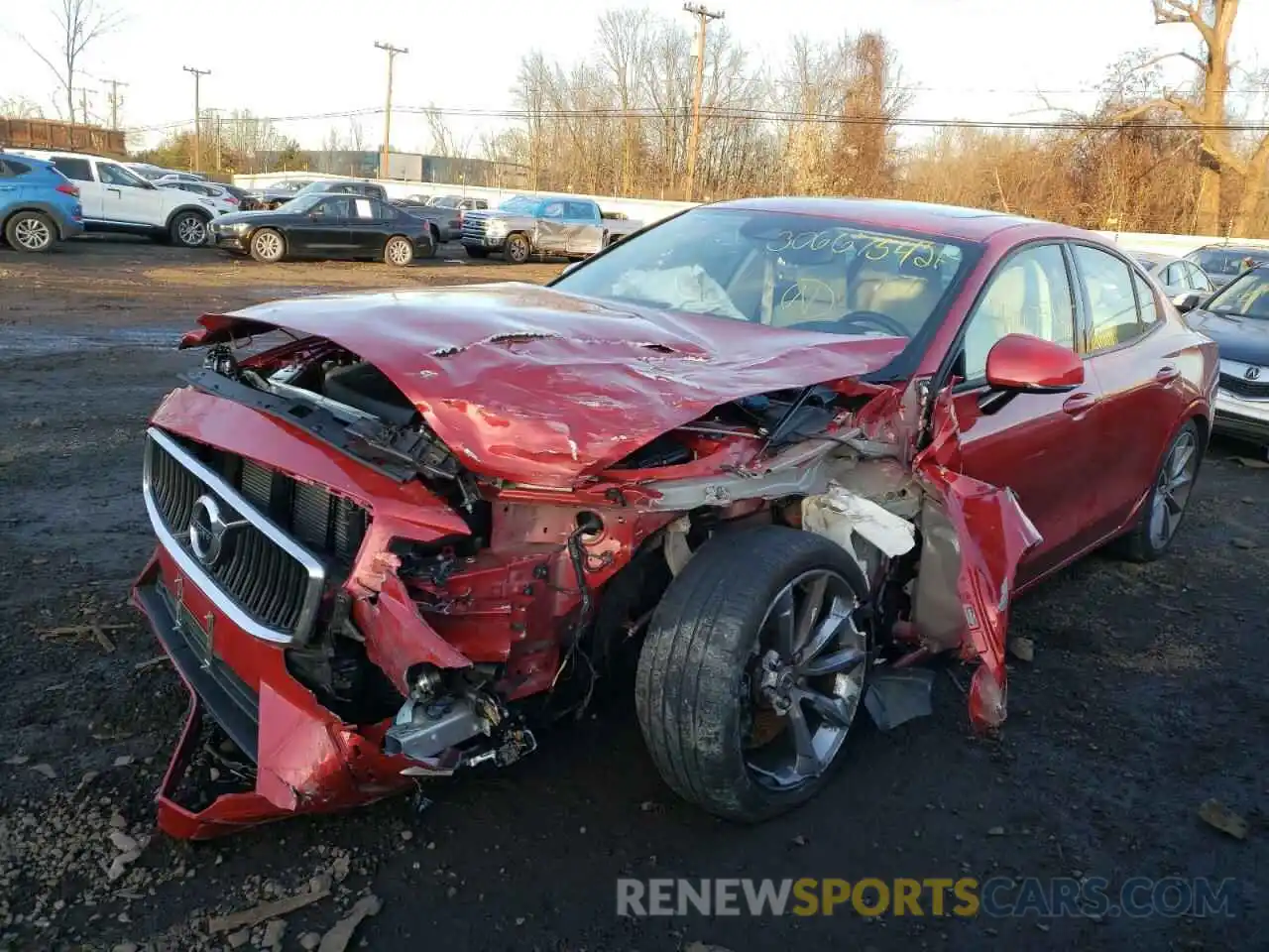 2 Photograph of a damaged car 7JRA22TK0KG001264 VOLVO S60 2019